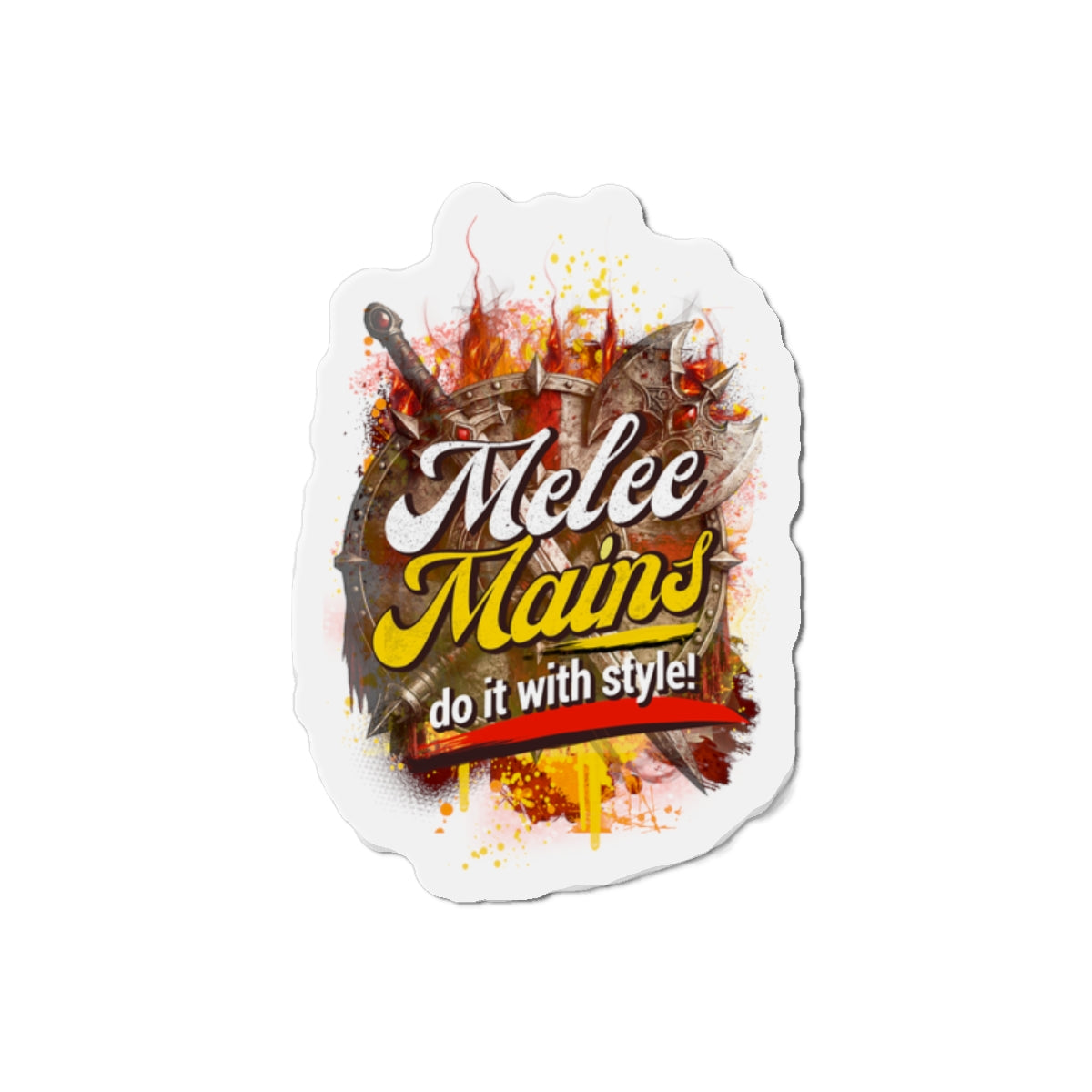 Melee Mains Do It With Style Die-Cut Gamer Magnet
