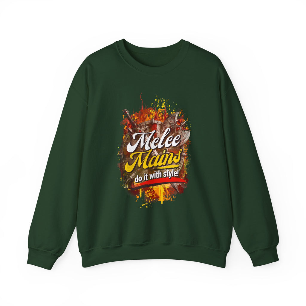 Melee Mains Crewneck Sweatshirt – “Do It With Style” Gamer Graphic Pullover