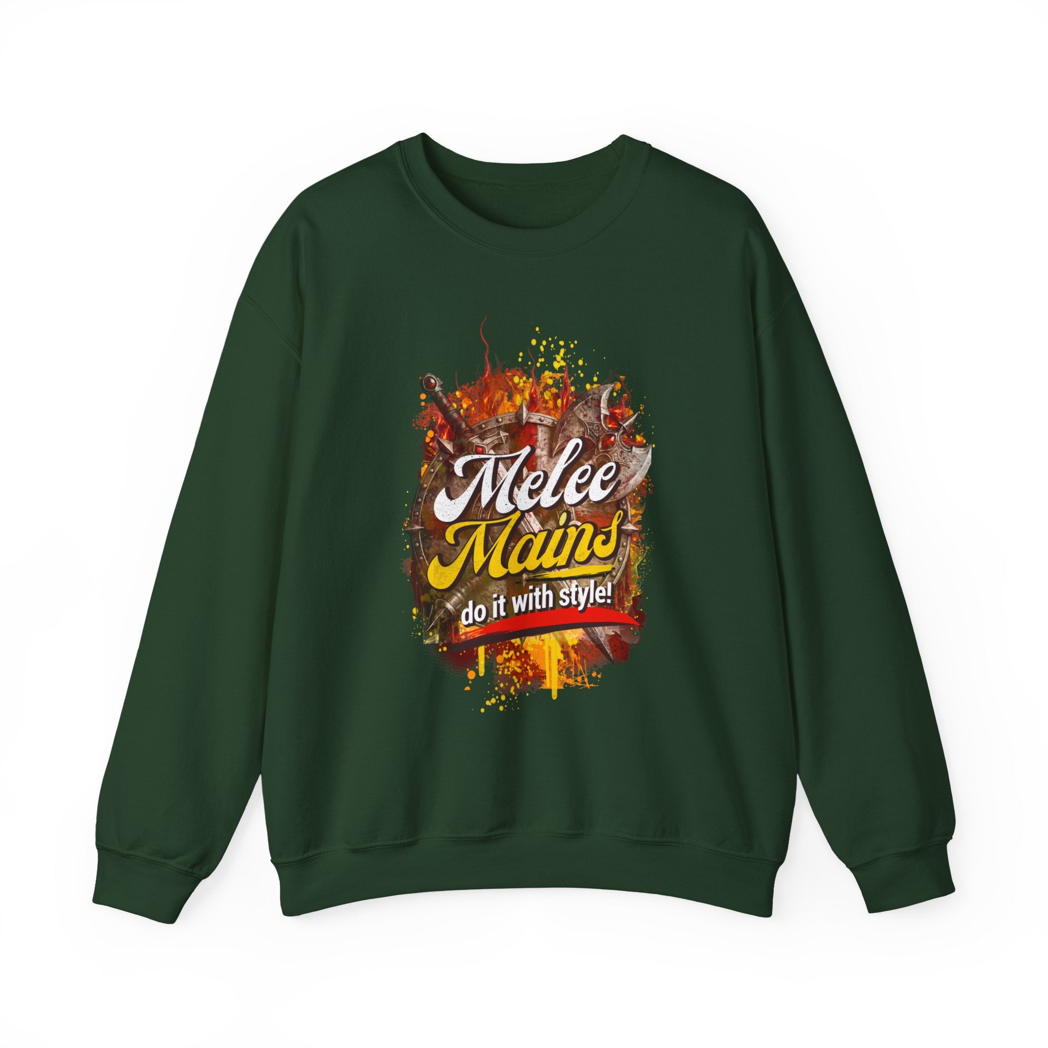 Melee Mains Crewneck Sweatshirt – “Do It With Style” Gamer Graphic Pullover