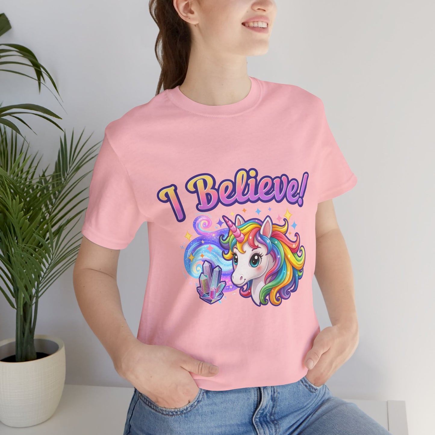 I Believe... Unicorn | Fantasy T-Shirt | Magical Rainbow Mythical Creature Graphic Tee