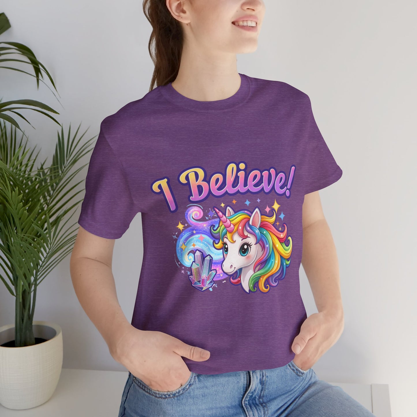I Believe... Unicorn | Fantasy T-Shirt | Magical Rainbow Mythical Creature Graphic Tee
