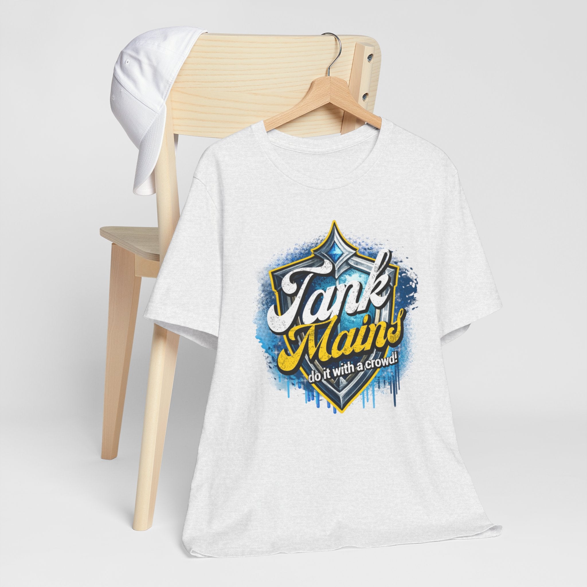 Tank Mains Gaming T‑Shirt — "Do It With a Crowd" Retro Esports Tee