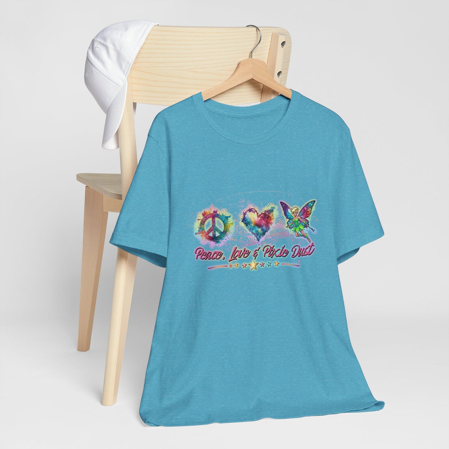 Peace, Love & Pixie Dust Watercolor Fantasy T-Shirt