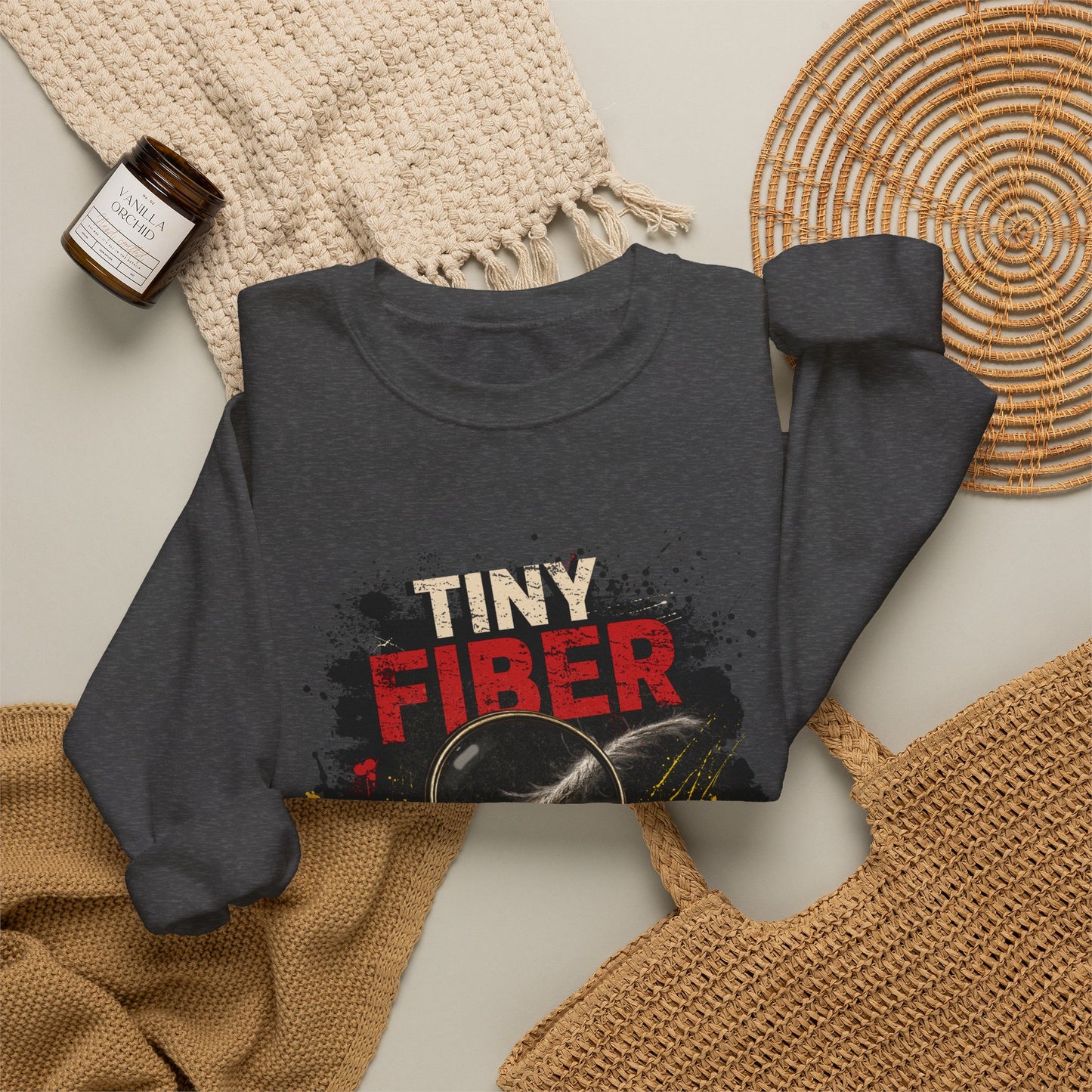 Tiny Fiber Huge Breakthrough Crewneck Sweatshirt | True Crime Forensics Pullover