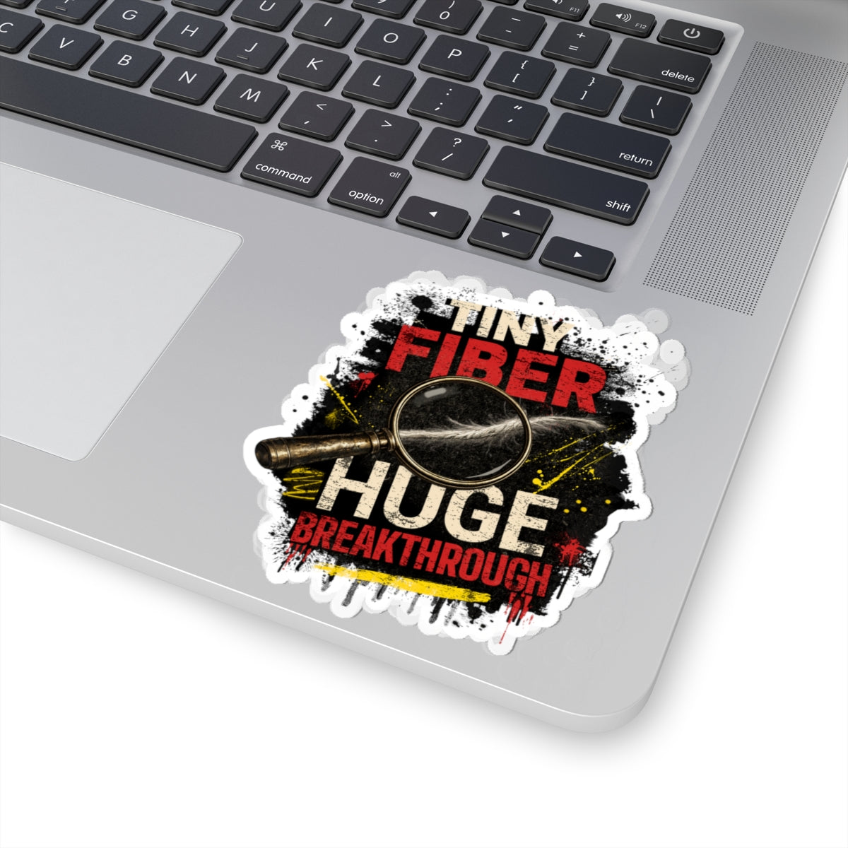 Tiny Fiber Huge Breakthrough True Crime Sticker | Forensic Science Vinyl Decal