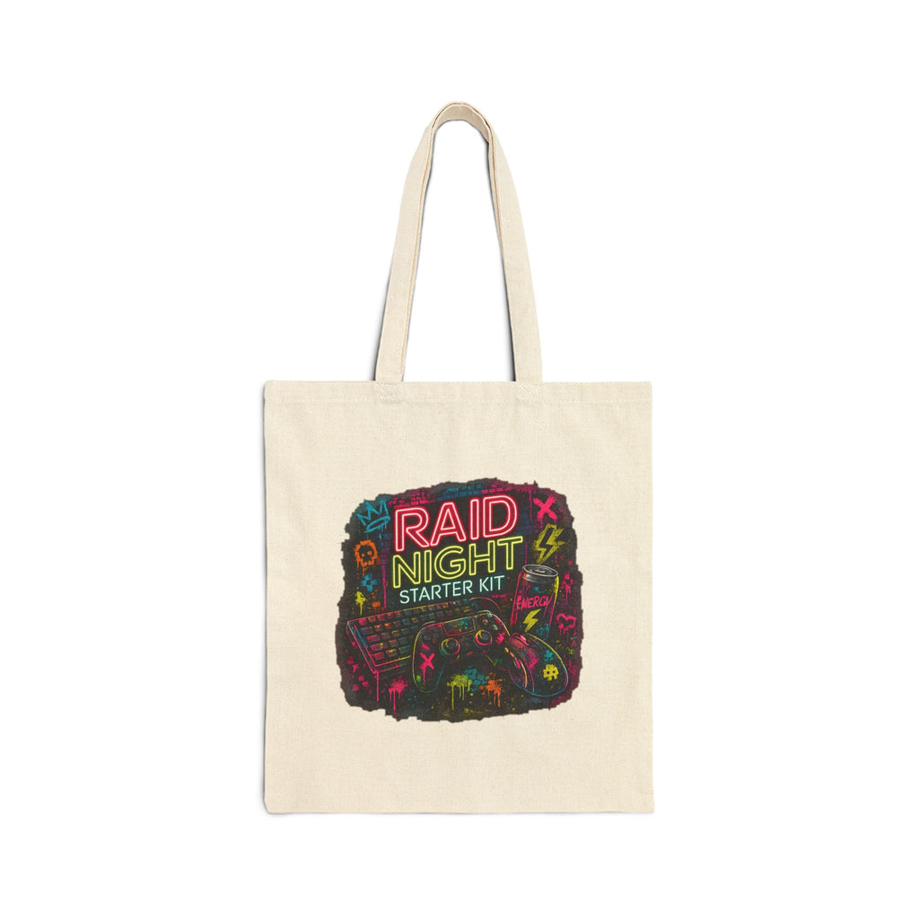 Raid Night Starter Kit | Retro Neon Gamer Tote Bag