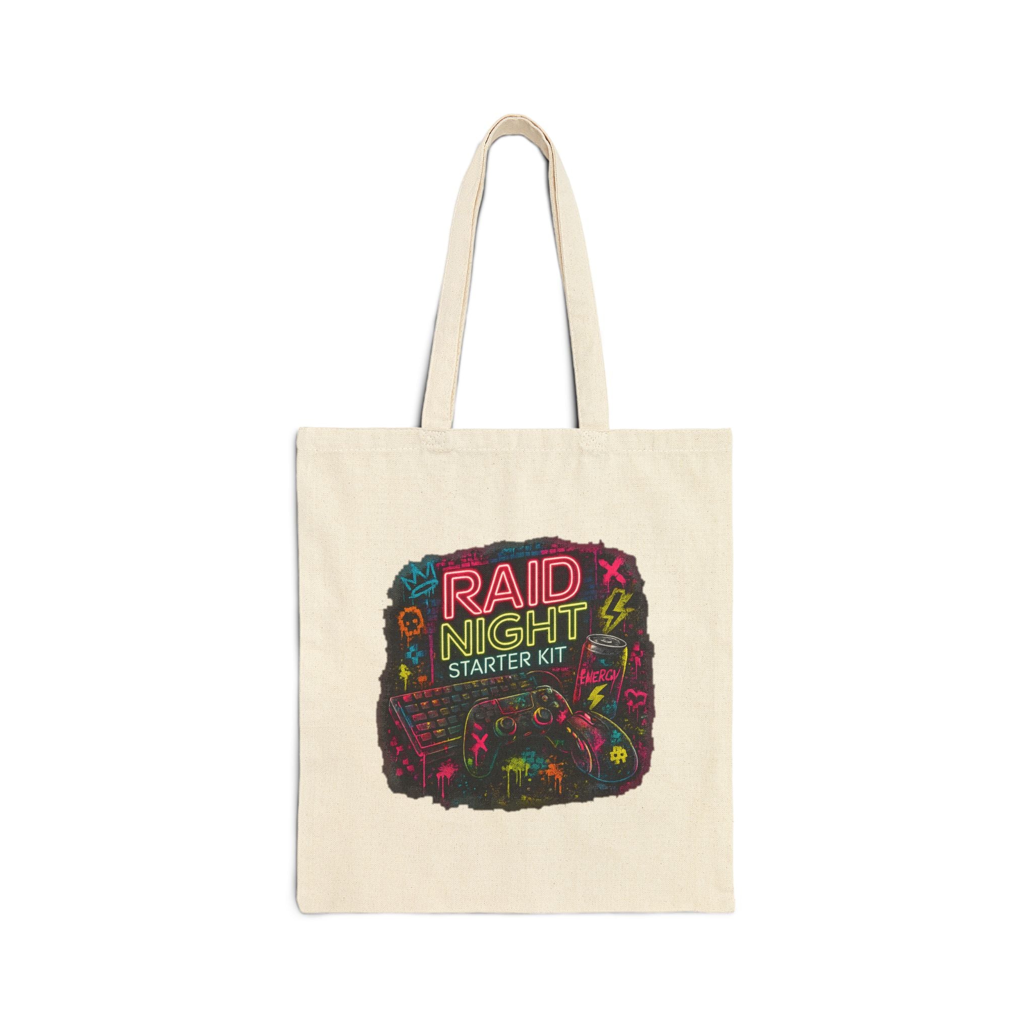 Raid Night Starter Kit | Retro Neon Gamer Tote Bag