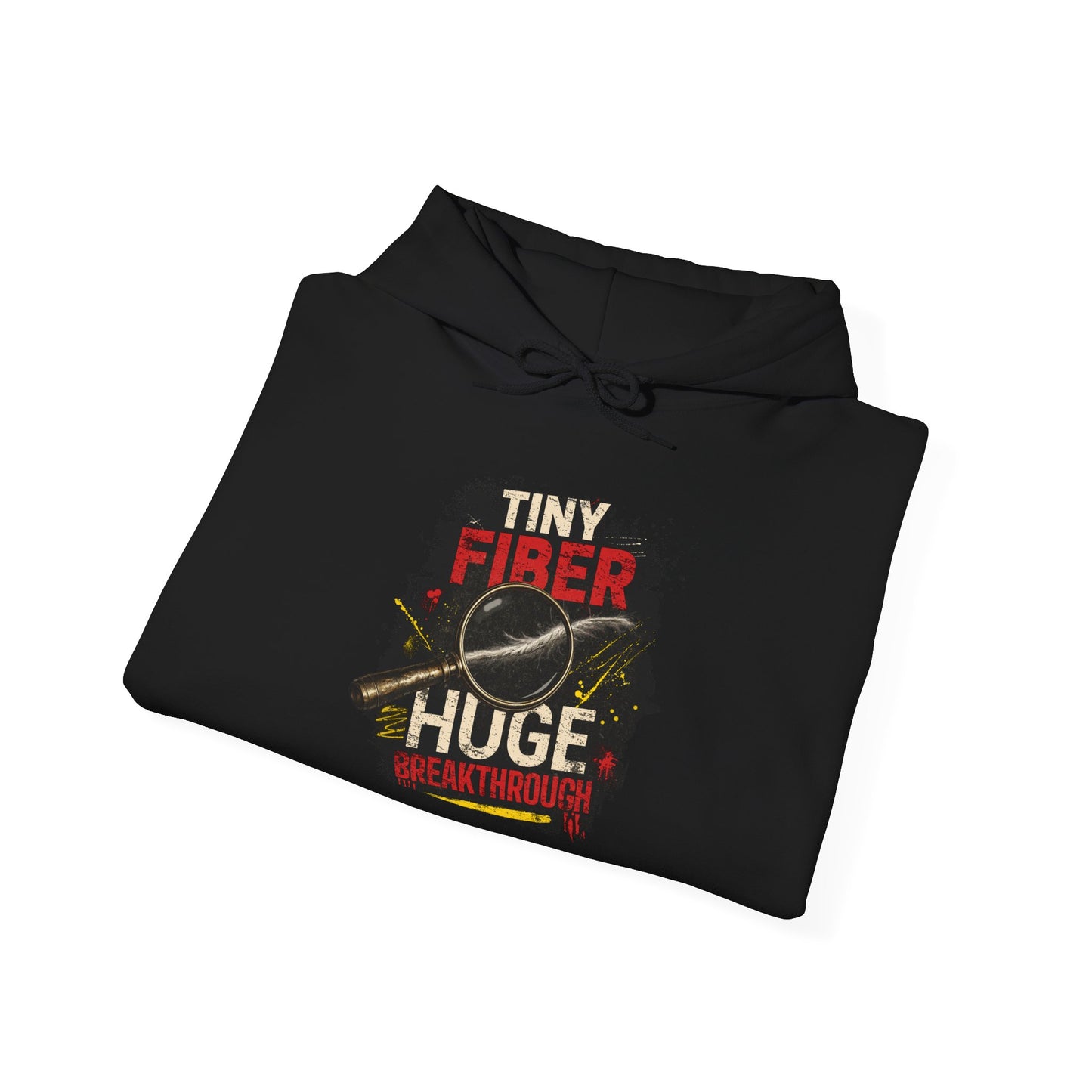 Tiny Fiber Huge Breakthrough Hoodie | True Crime Forensics Sweatshirt for CSI & Mystery Fans