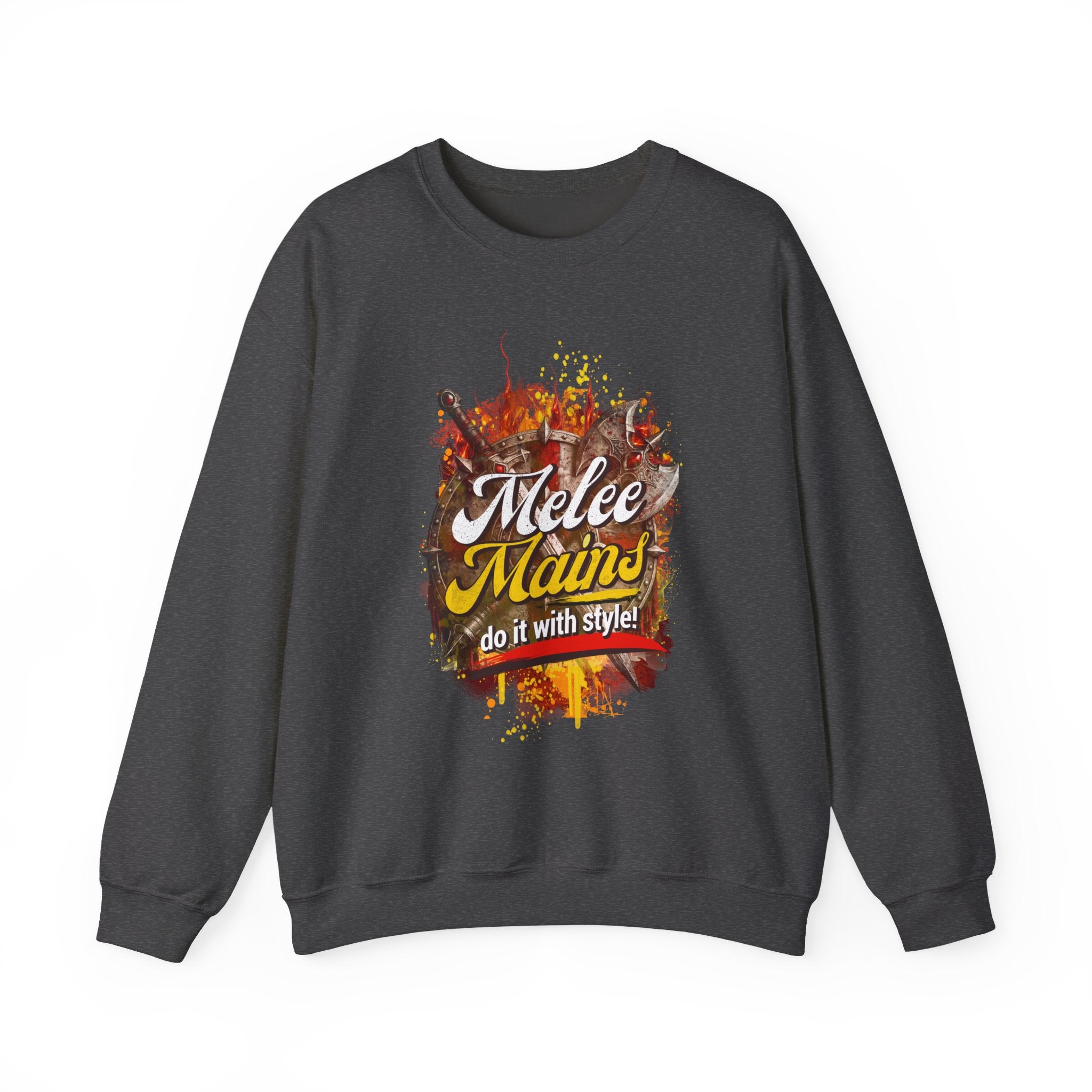 Melee Mains Crewneck Sweatshirt – “Do It With Style” Gamer Graphic Pullover
