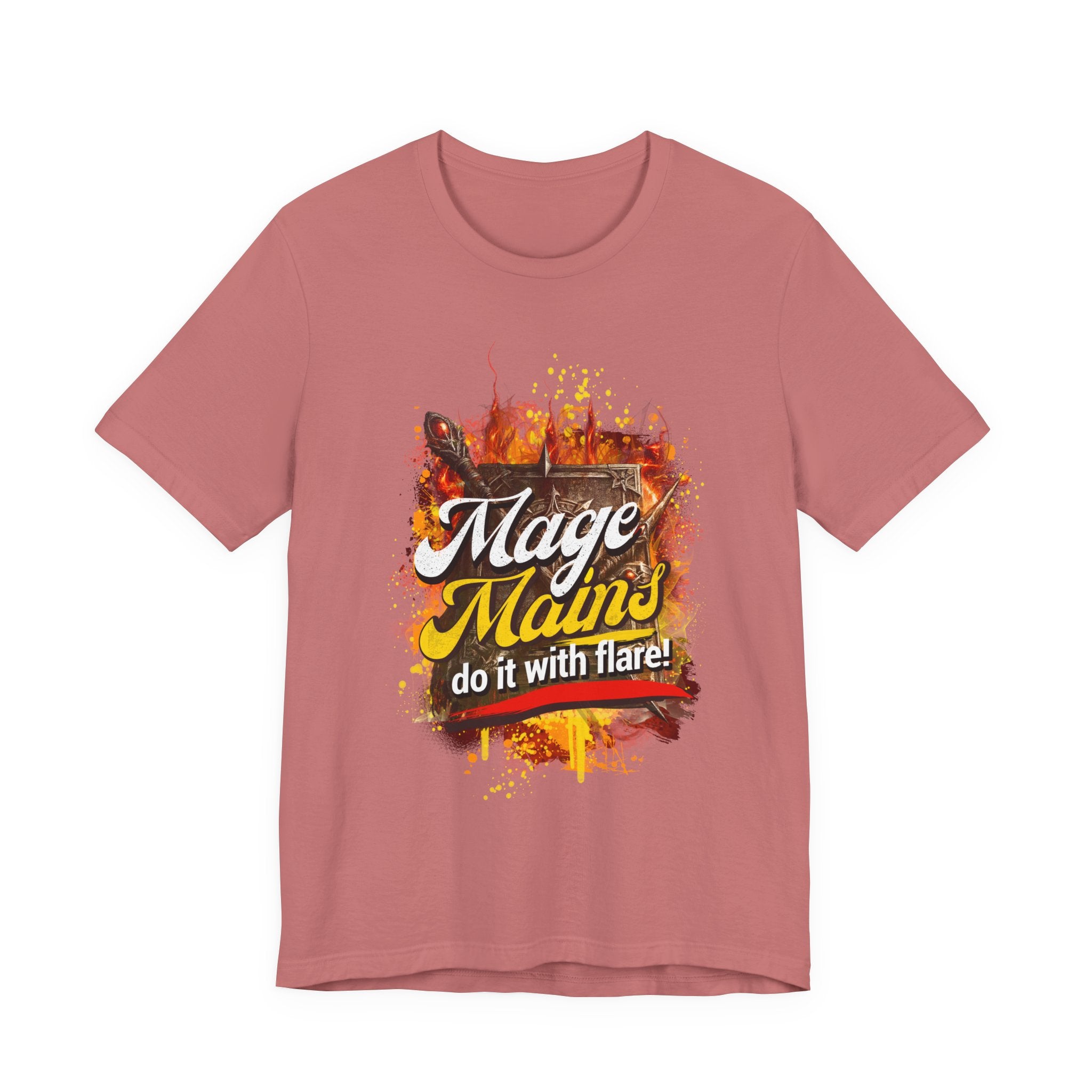 Mage Mains Tee — "Do It With Flare!" Fantasy Gamer Spellcaster T-Shirt