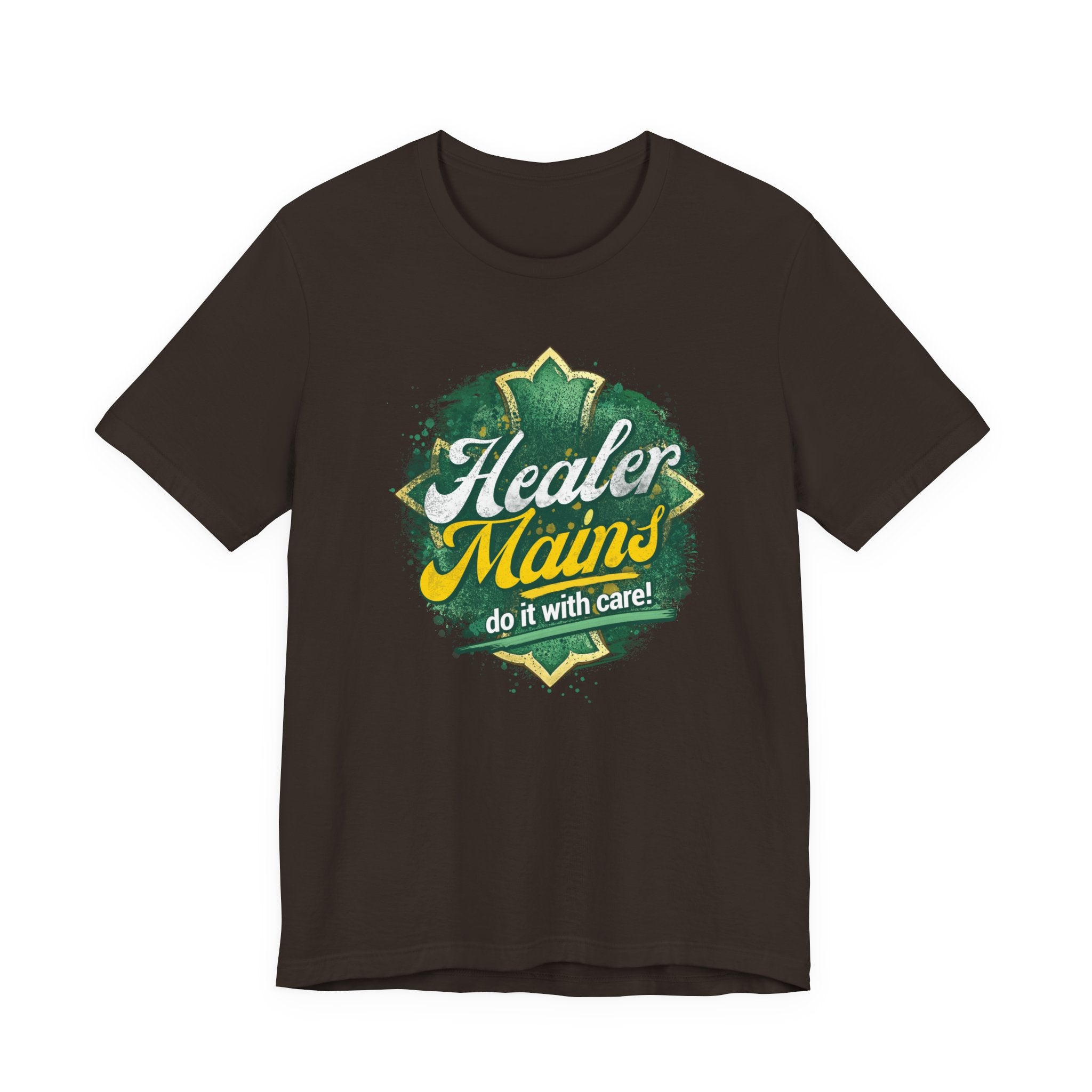 Healer Mains T-Shirt – “Do It With Care” Gamer Healer Tee