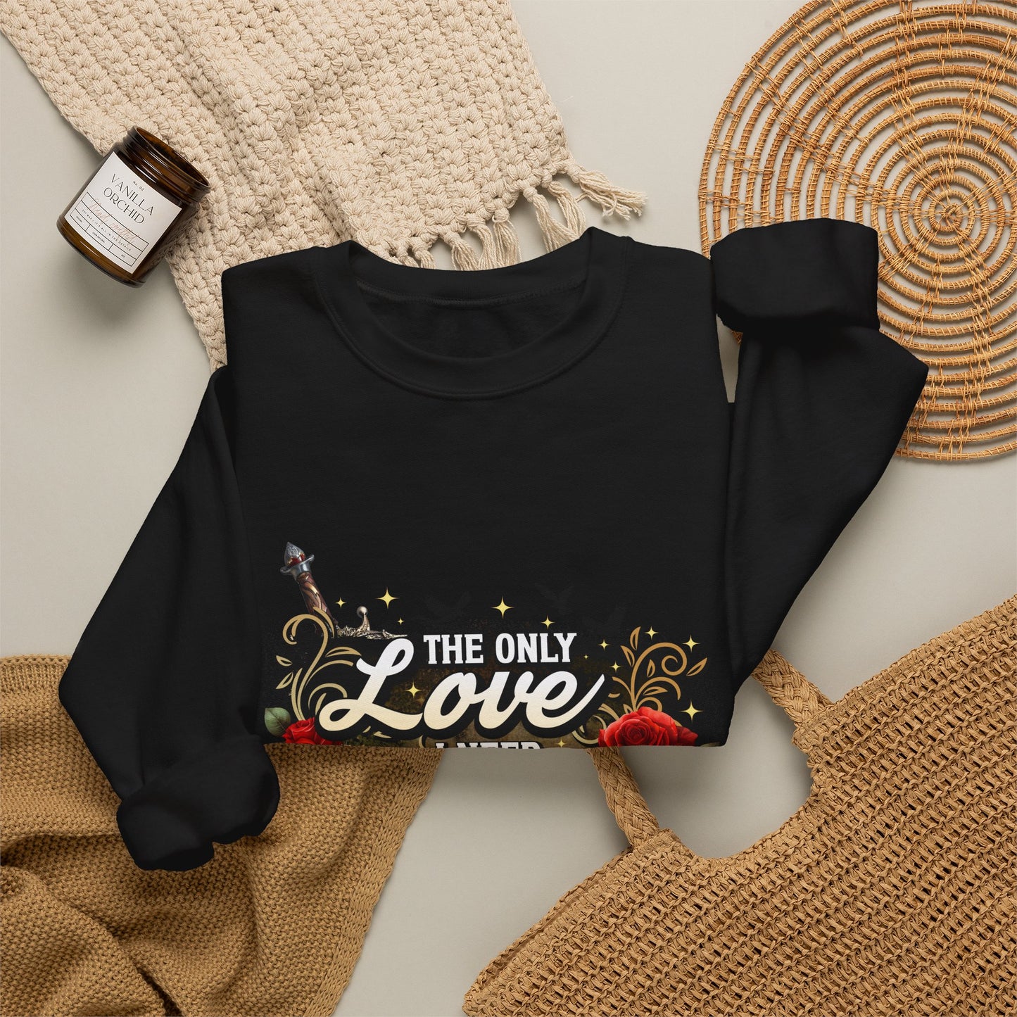 The Only Love I Need Is in a Book Crewneck Sweatshirt | BookTok Romantasy Pullover