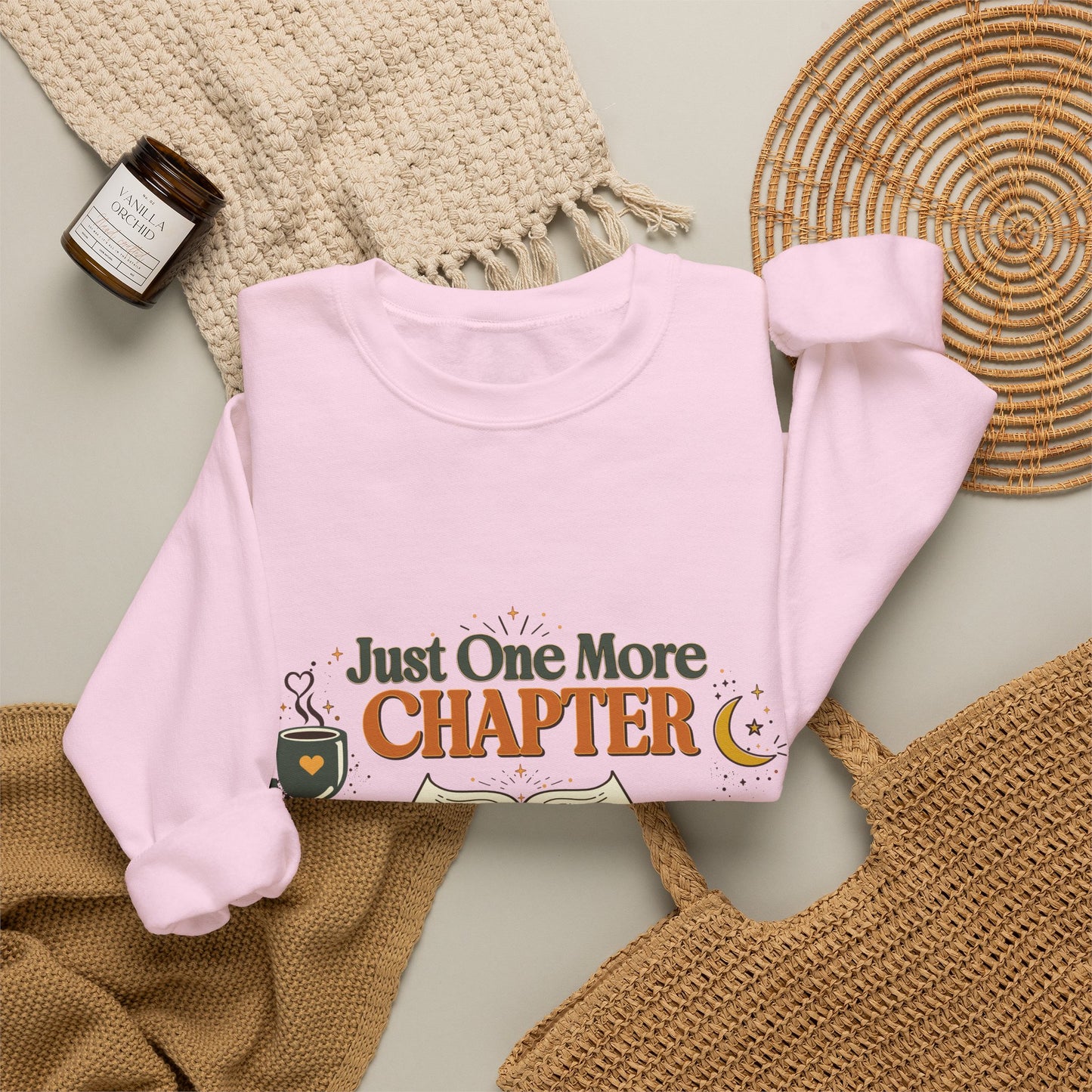 Just One More Chapter | Vintage Book Lover Crewneck Sweatshirt