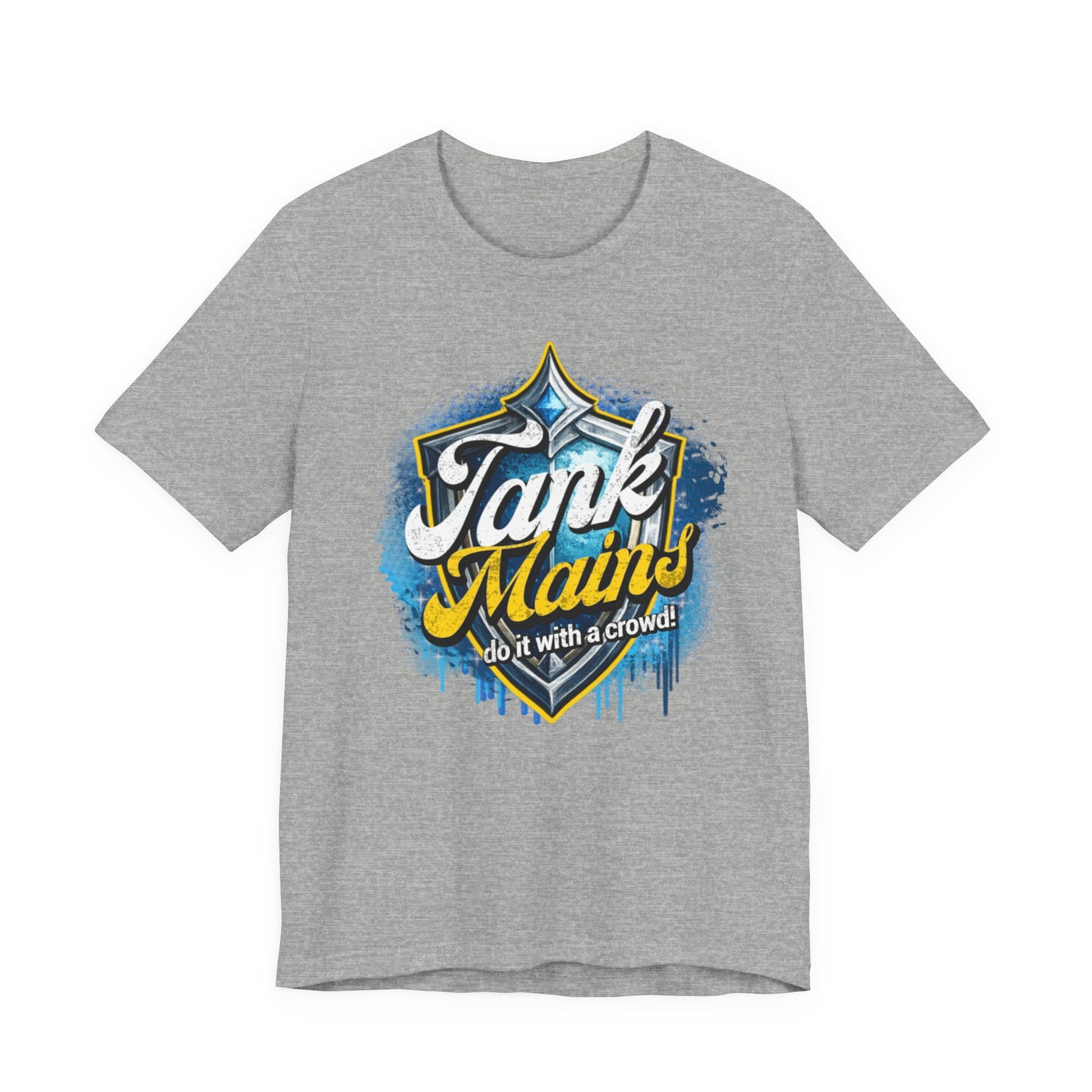 Tank Mains Gaming T‑Shirt — "Do It With a Crowd" Retro Esports Tee