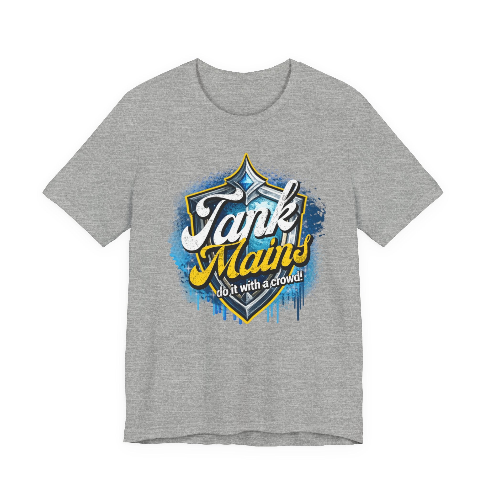 Tank Mains Gaming T‑Shirt — "Do It With a Crowd" Retro Esports Tee