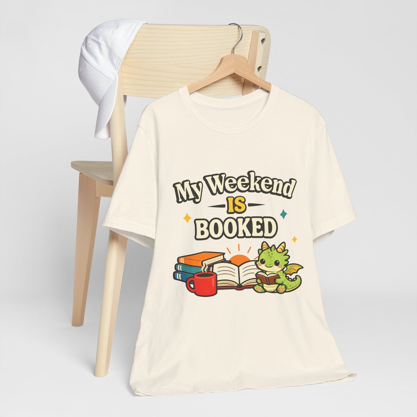 My Weekend Is Booked Cute Book Dragon Reading T-Shirt