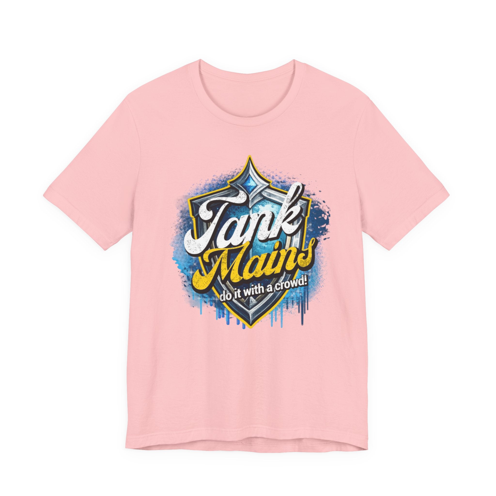 Tank Mains Gaming T‑Shirt — "Do It With a Crowd" Retro Esports Tee