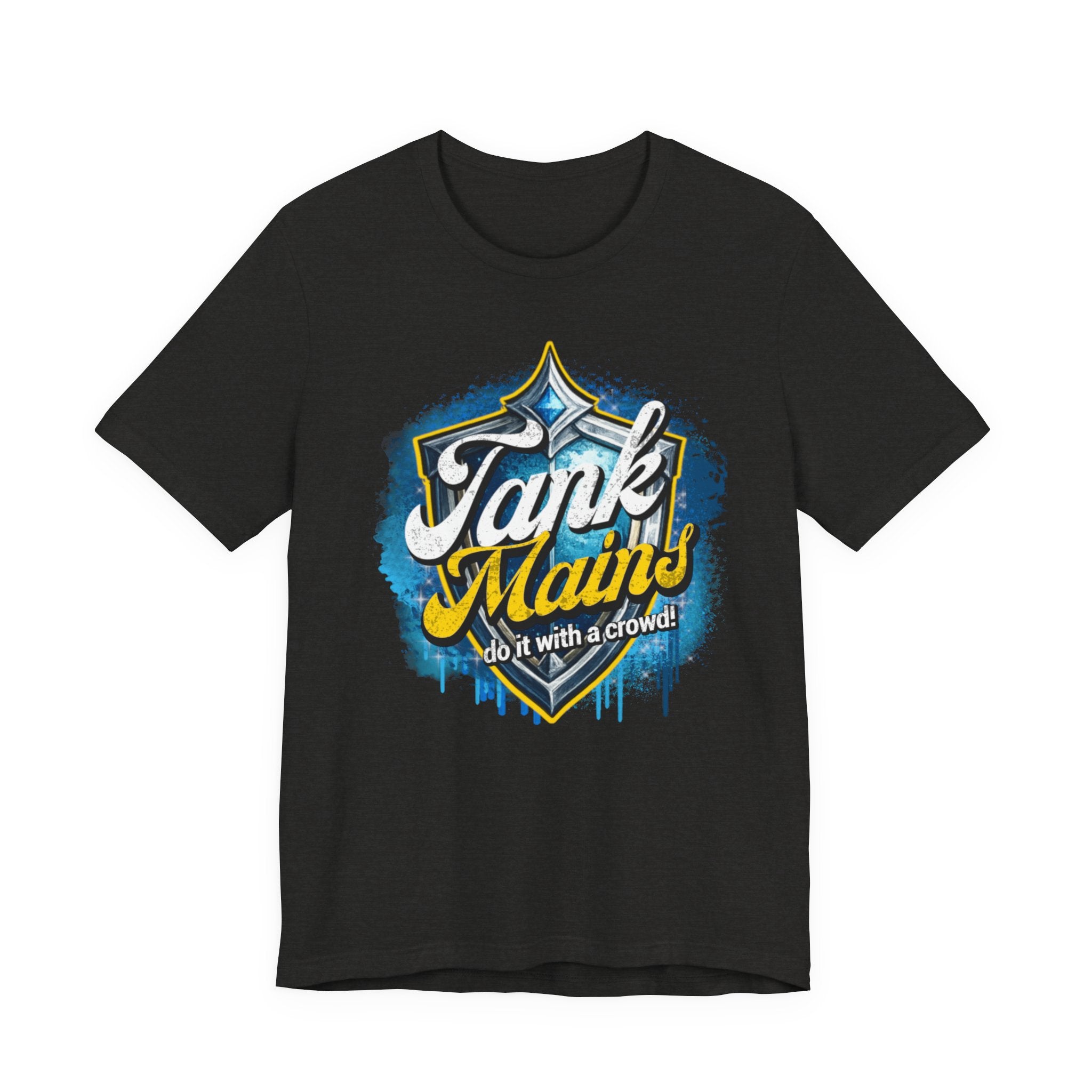 Tank Mains Gaming T‑Shirt — "Do It With a Crowd" Retro Esports Tee