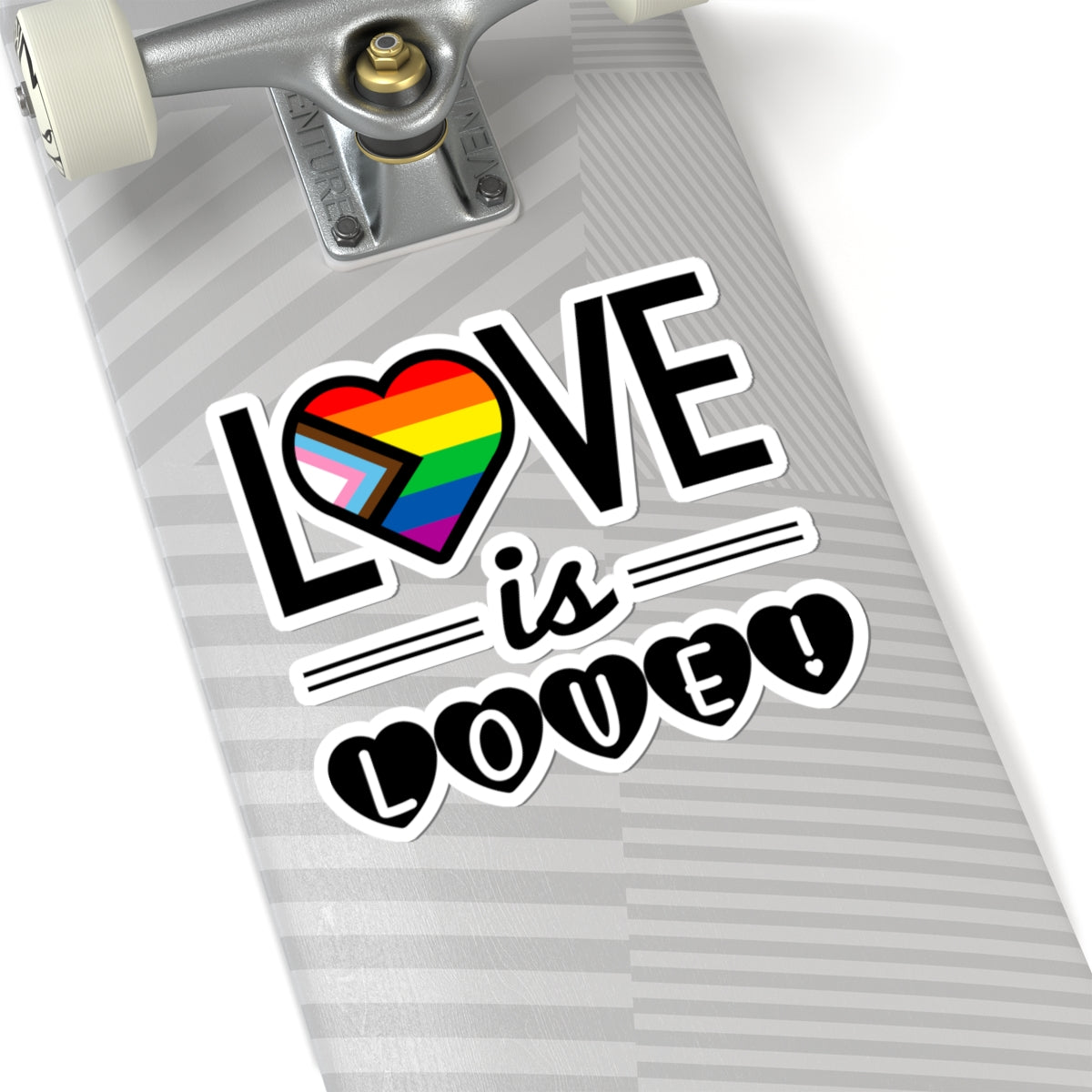 Love Is Love Pride Heart Sticker — LGBTQ+ Kiss-Cut Vinyl Decal