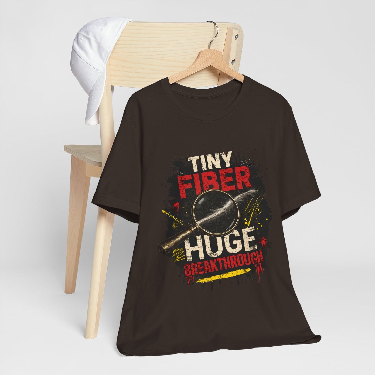 Tiny Fiber Huge Breakthrough True Crime T-Shirt | Crime Scene Investigation Tee for Detectives & Mystery Fans