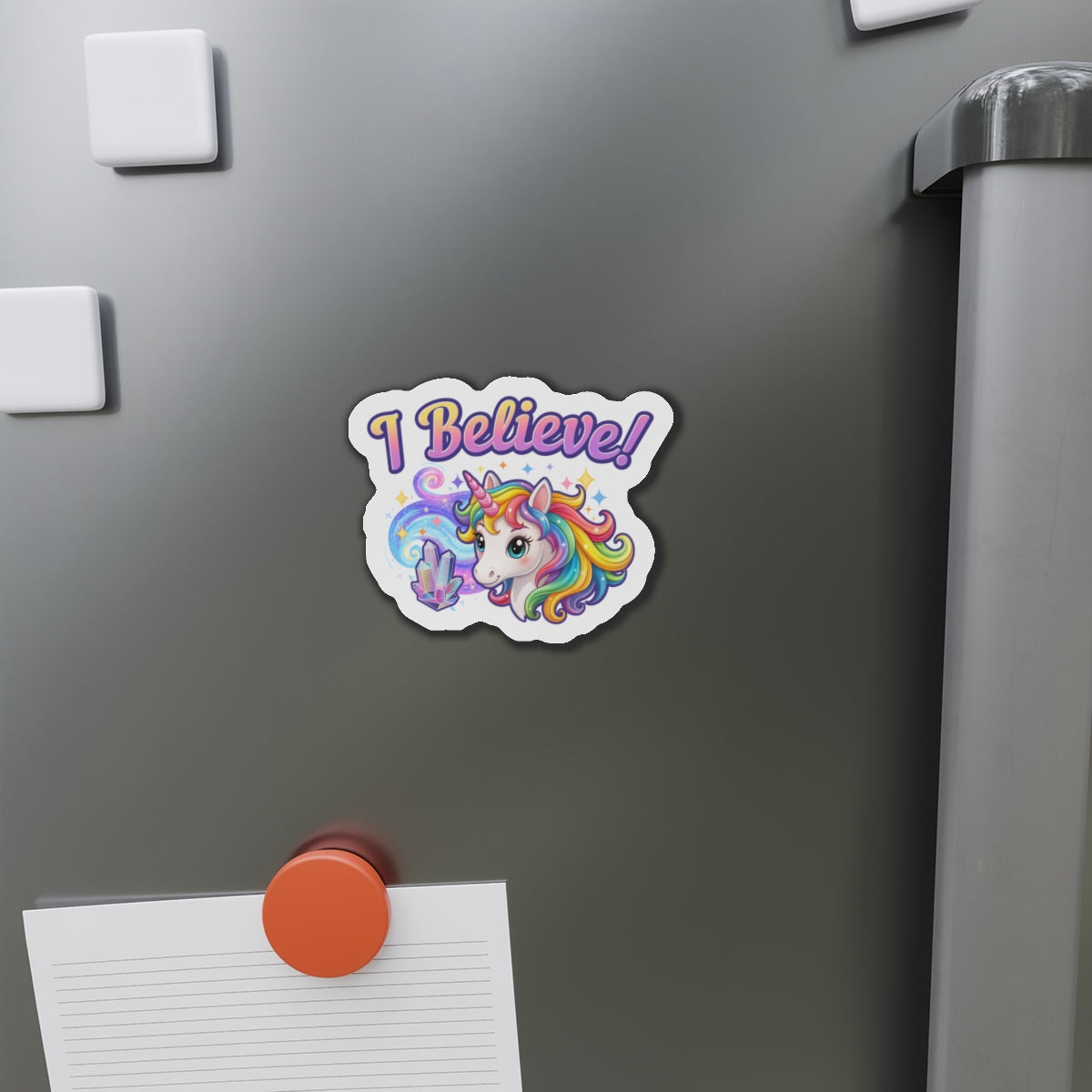 I Believe Unicorn Fantasy Die-Cut Magnet