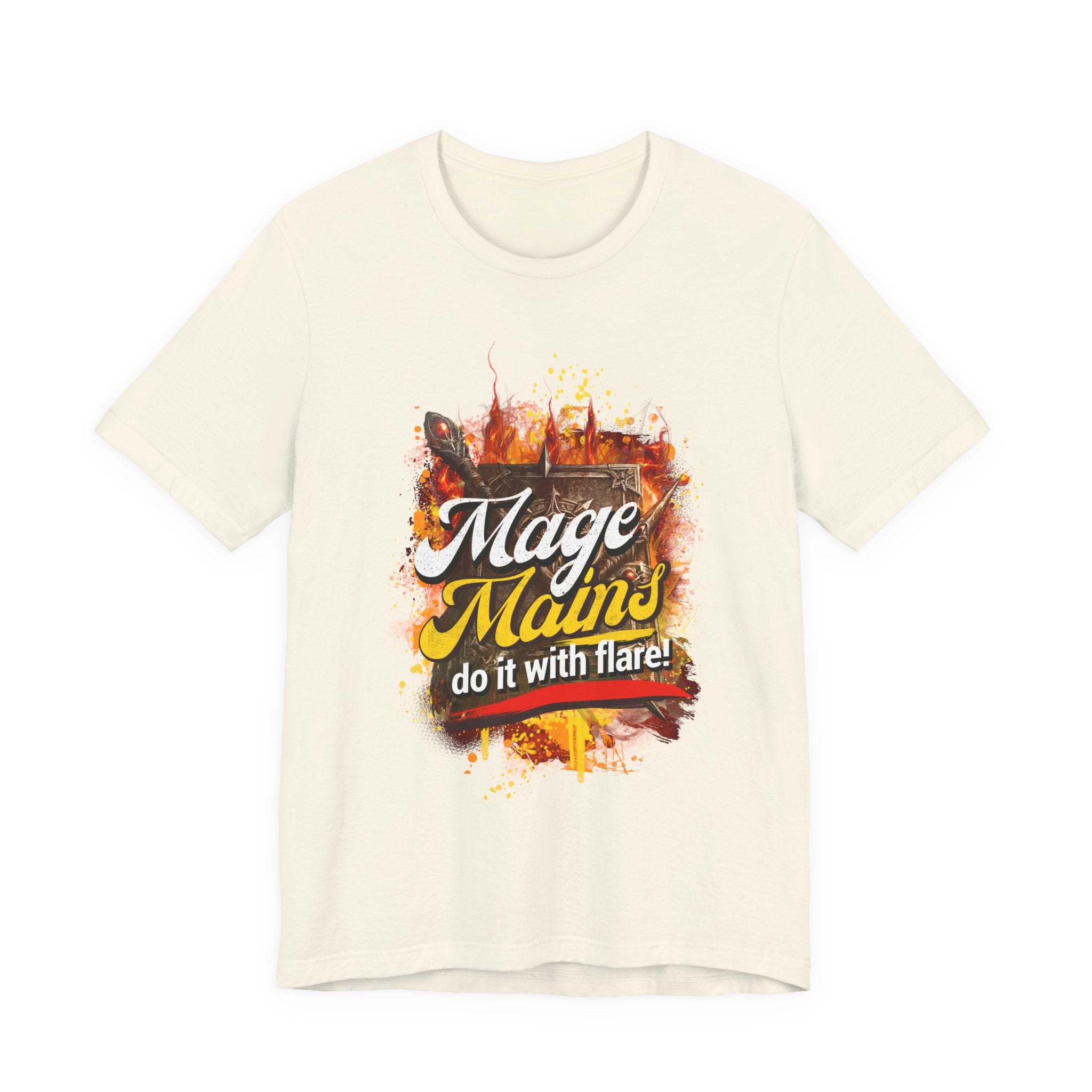 Mage Mains Tee — "Do It With Flare!" Fantasy Gamer Spellcaster T-Shirt