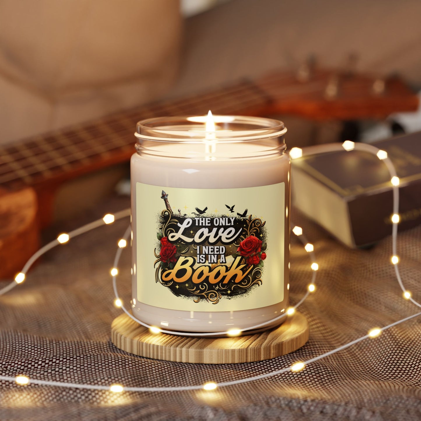 The Only Love I Need Is in a Book Scented Soy Candle | BookTok Romantasy Candle
