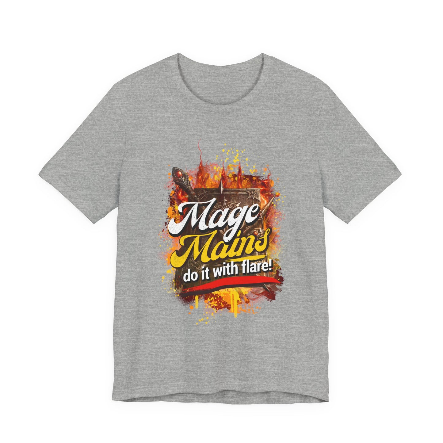 Mage Mains Tee — "Do It With Flare!" Fantasy Gamer Spellcaster T-Shirt