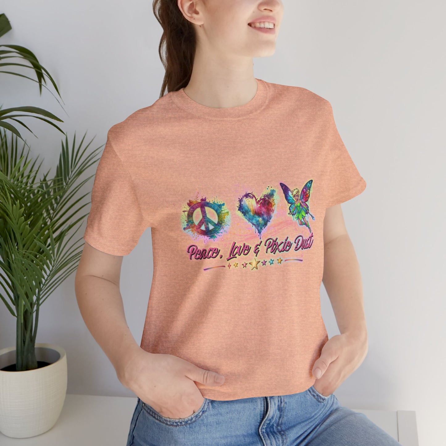 Peace, Love & Pixie Dust Watercolor Fantasy T-Shirt