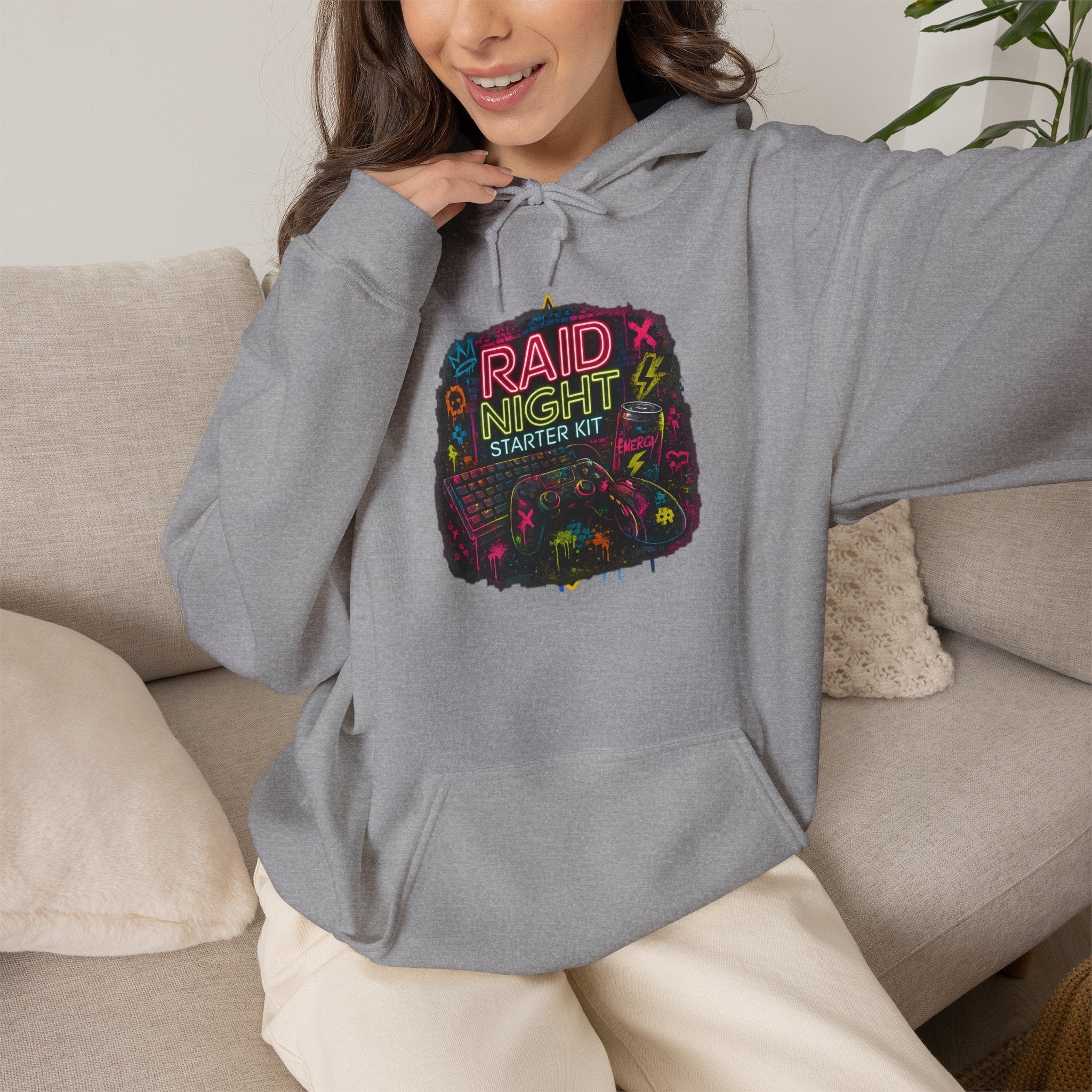 Raid Night Starter Kit | Retro Neon Gamer Hoodie
