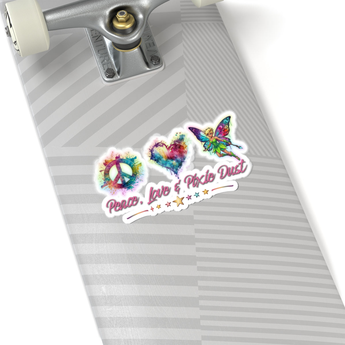 Peace, Love & Pixie Dust Fantasy Watercolor Vinyl Sticker