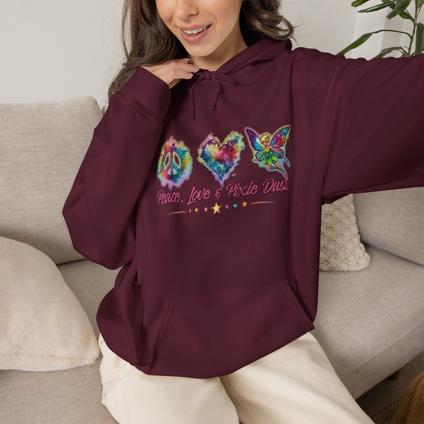 Peace, Love & Pixie Dust Fantasy Pullover Hoodie