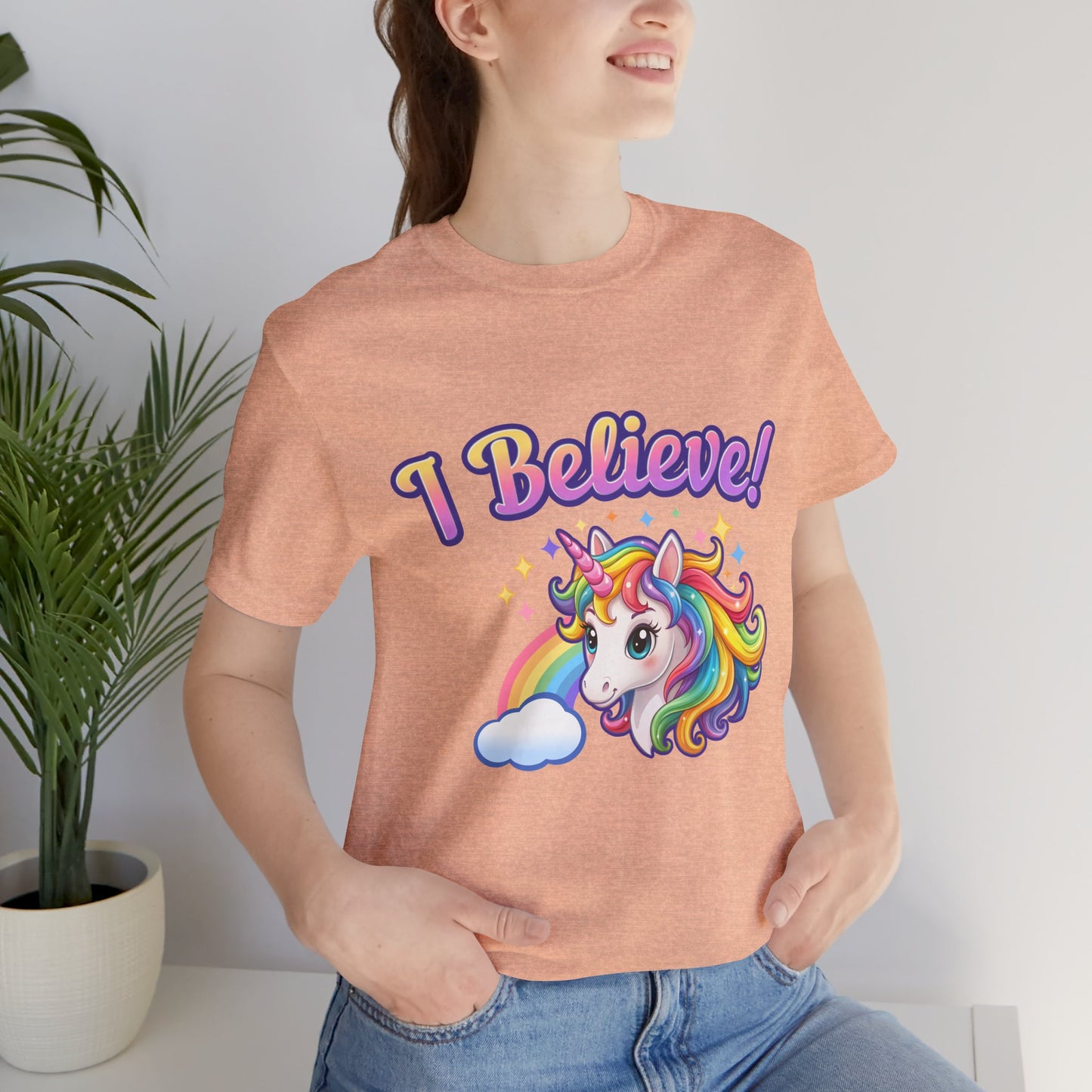 I Believe! Unicorn Fantasy T-Shirt | Magical Rainbow Mythical Creature Graphic Tee