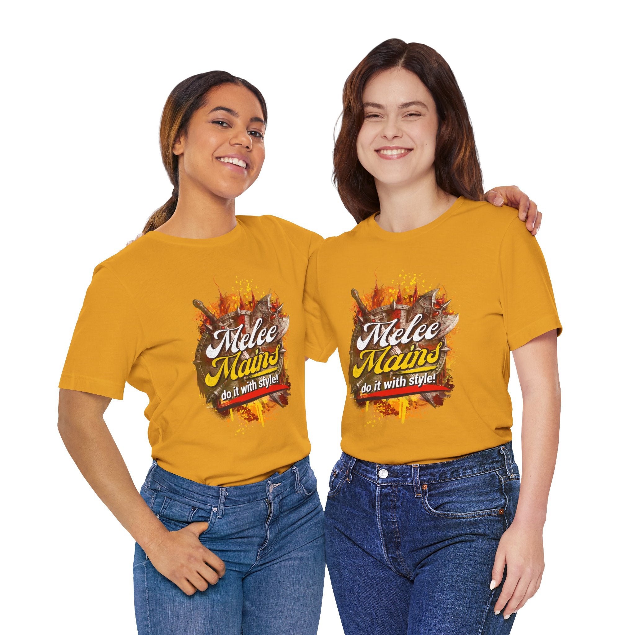 Melee Mains Graphic Tee — “Melee Mains do it with style!” Gamer T‑Shirt