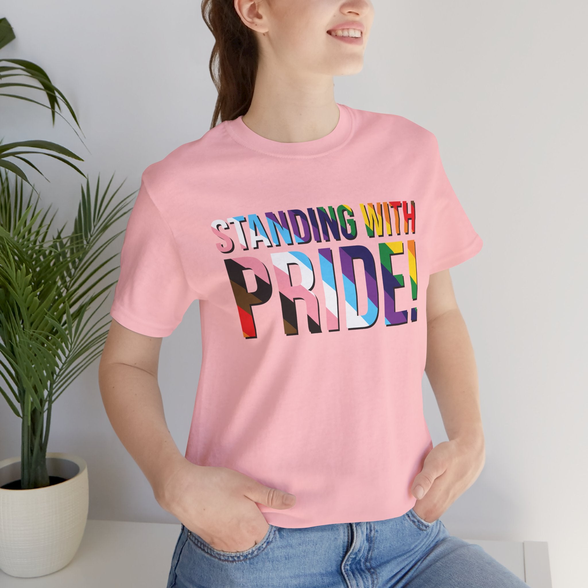 Standing With Pride T-Shirt — Rainbow Ally LGBTQ+ Support Tee