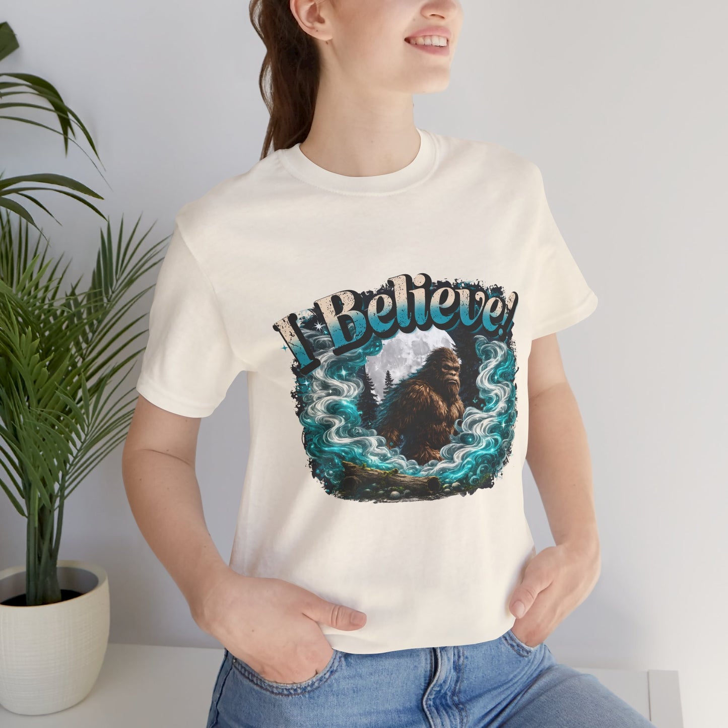 I Believe! Bigfoot T-Shirt | Sasquatch Cryptid Wilderness Graphic Tee