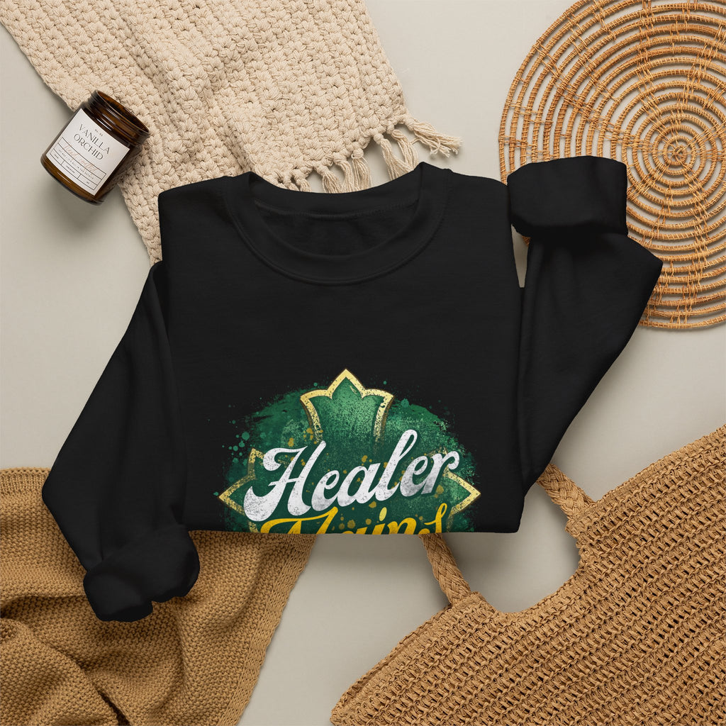 Healer Mains Crewneck Sweatshirt — Gamer RPG Healing Support Tee