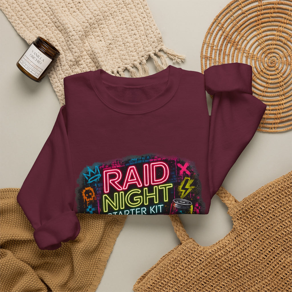 Raid Night Starter Kit | Retro Neon Gamer Sweatshirt