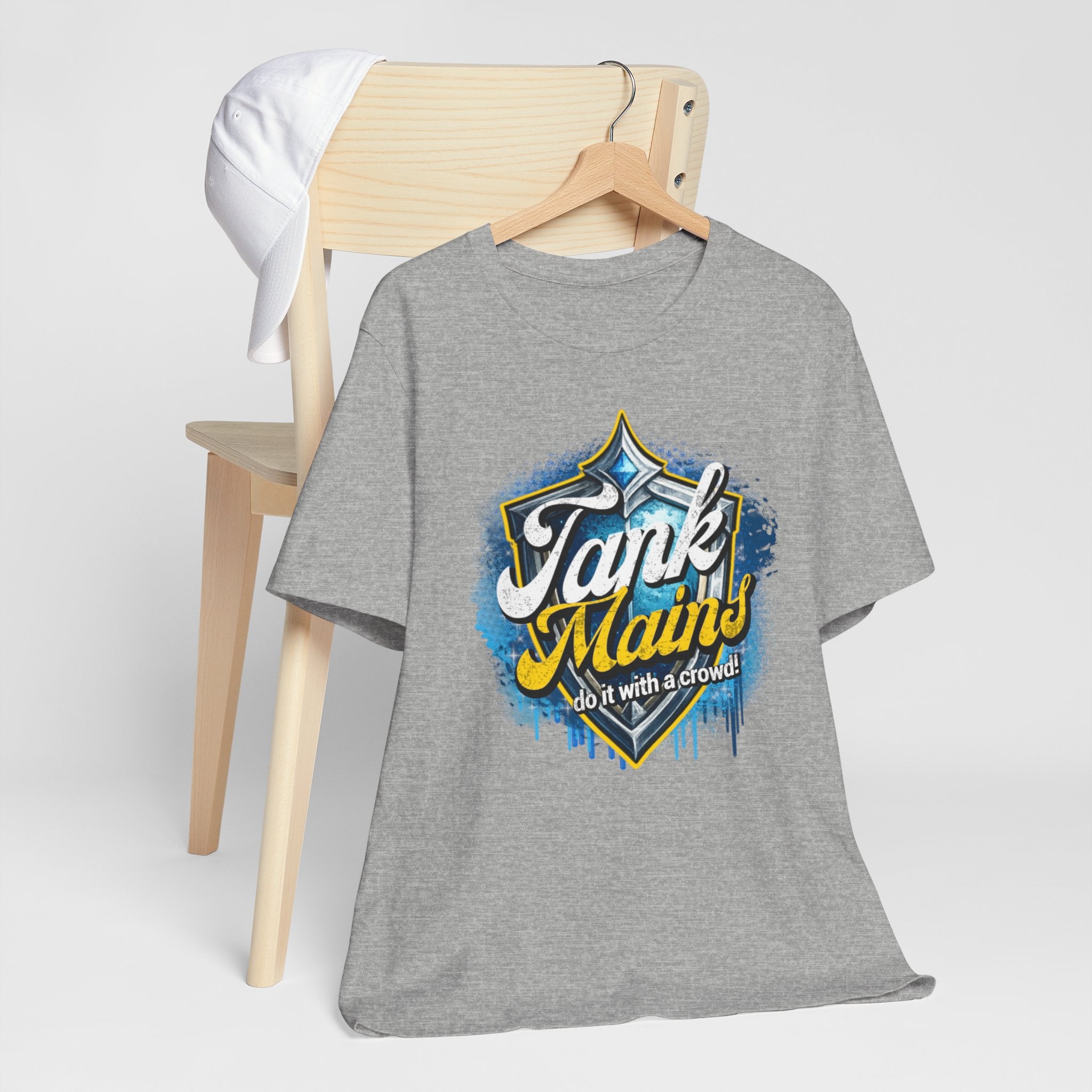 Tank Mains Gaming T‑Shirt — "Do It With a Crowd" Retro Esports Tee