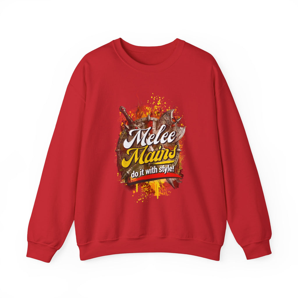 Melee Mains Crewneck Sweatshirt – “Do It With Style” Gamer Graphic Pullover