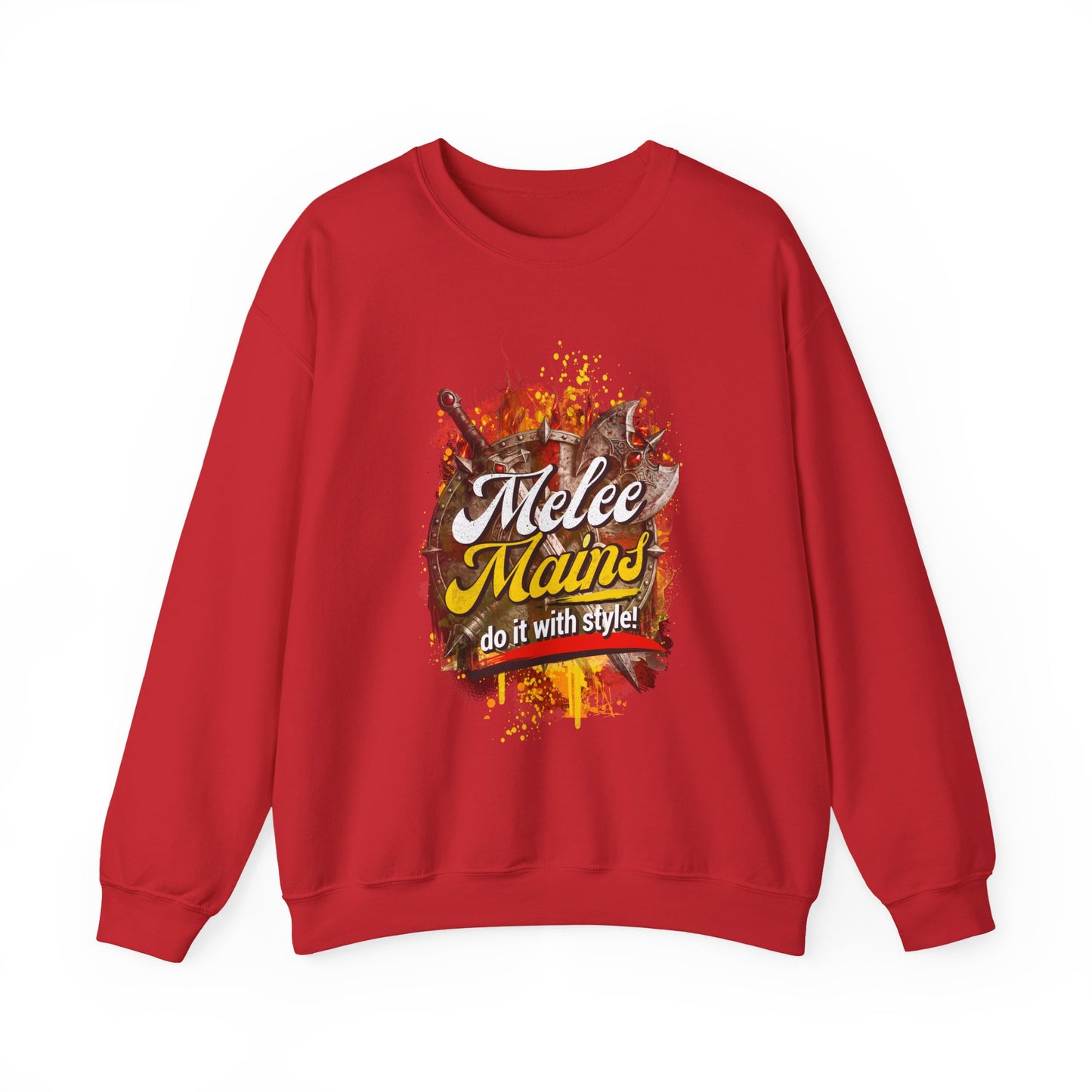 Melee Mains Crewneck Sweatshirt – “Do It With Style” Gamer Graphic Pullover