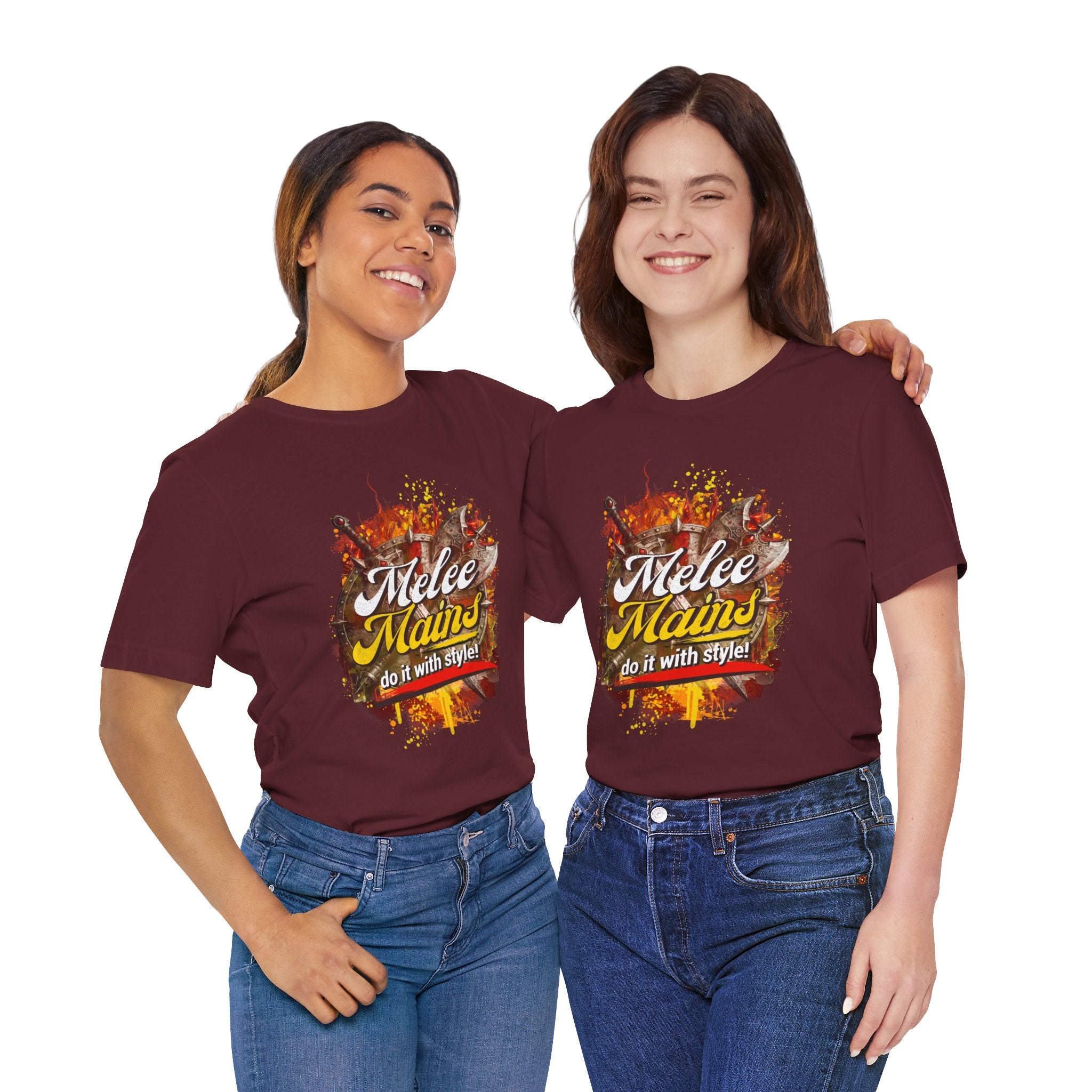Melee Mains Graphic Tee — “Melee Mains do it with style!” Gamer T‑Shirt
