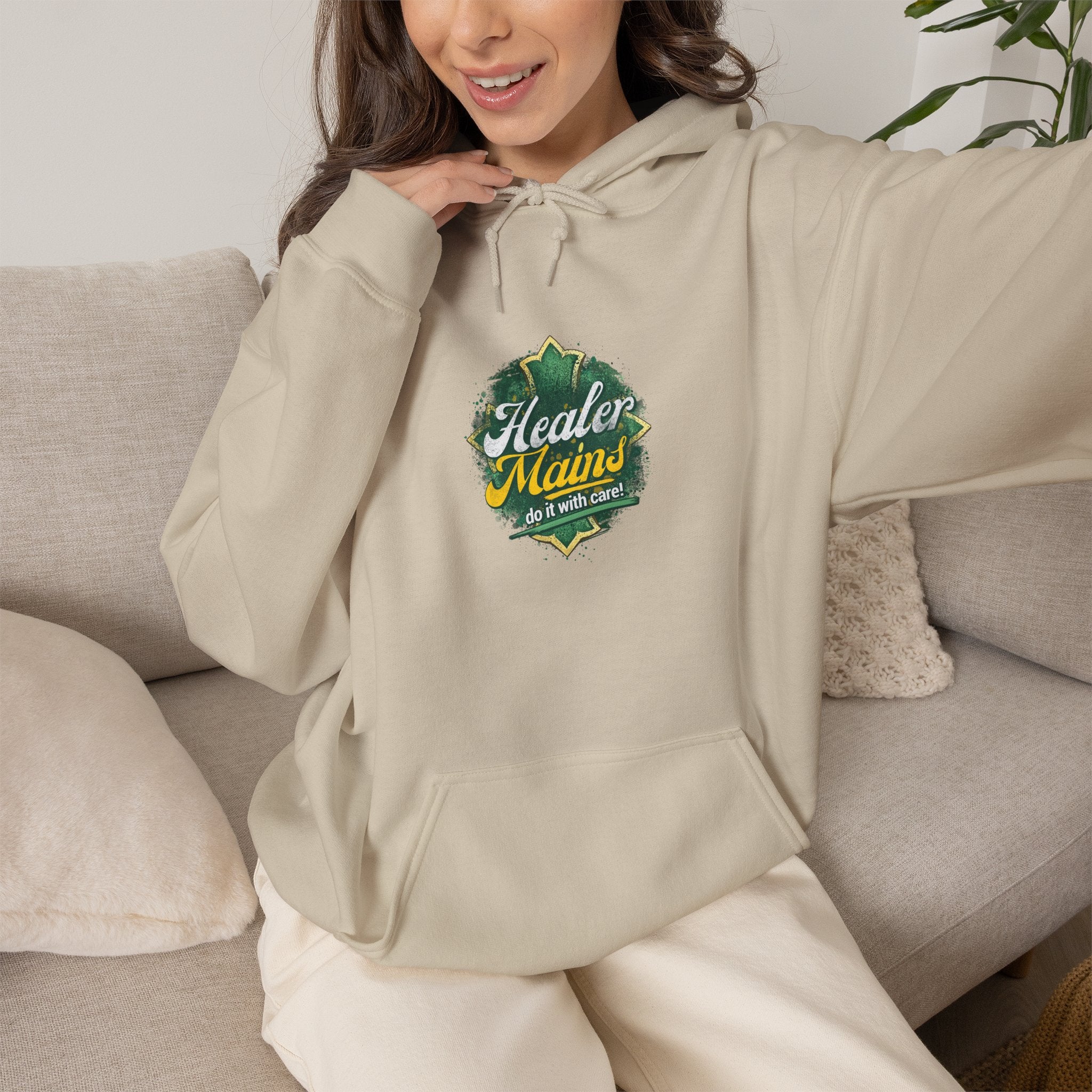 Healer Mains Do it with Care | Gaming, E-Sports Hoodie
