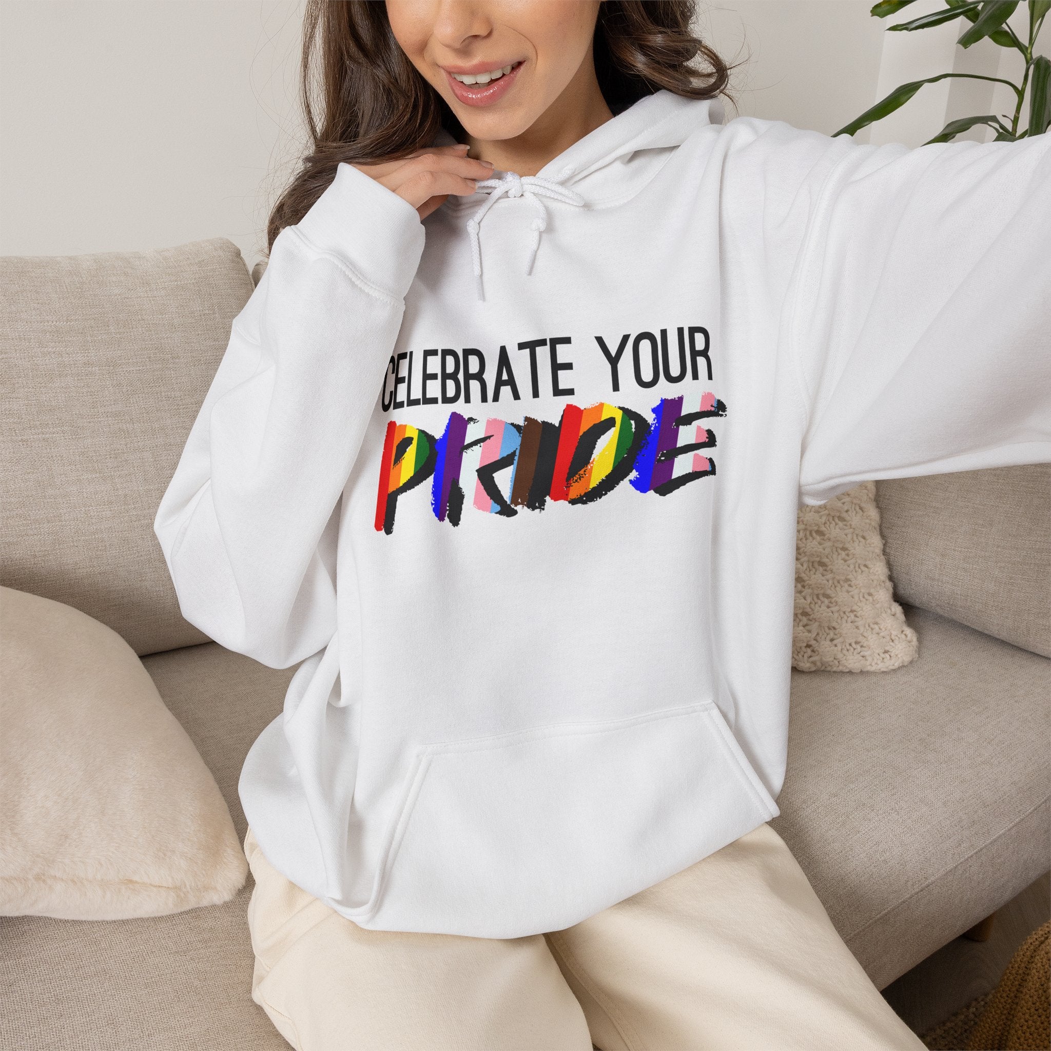 Celebrate Your Pride Hoodie — Rainbow LGBTQ+ Pride Pullover