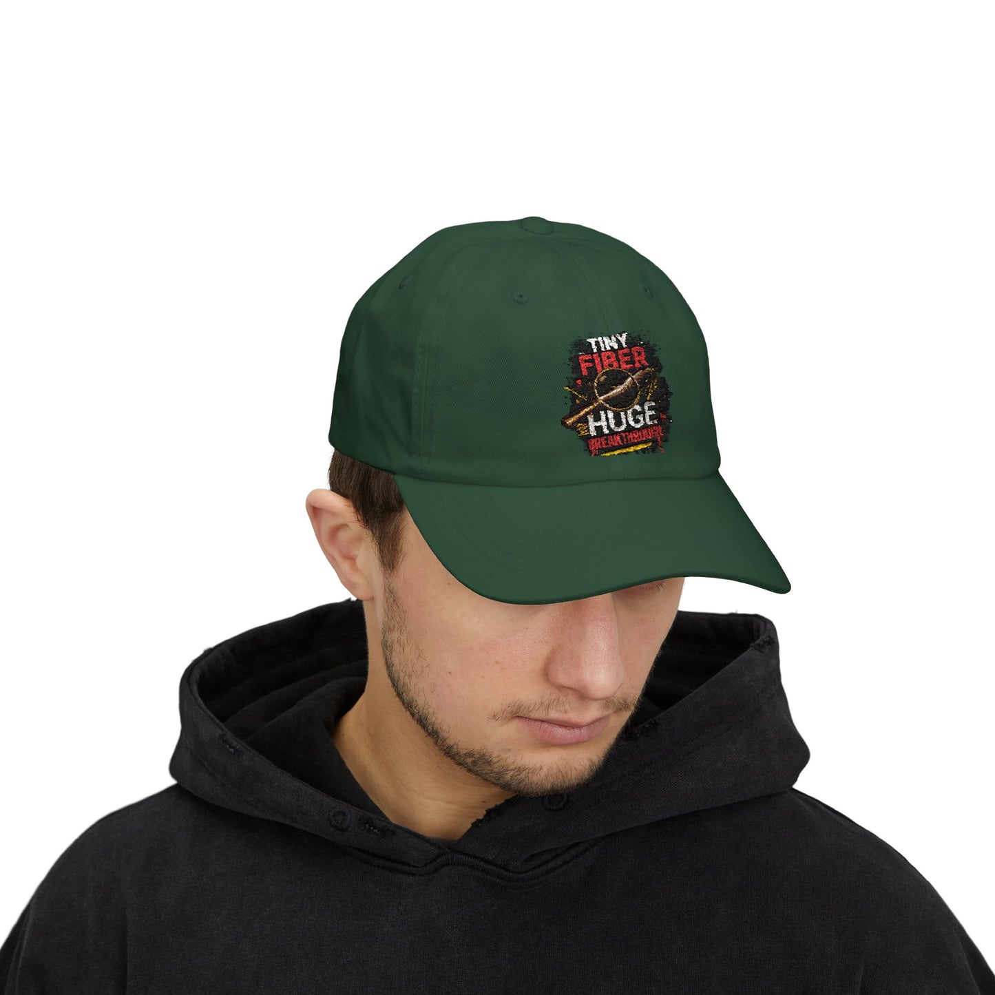 Tiny Fiber Huge Breakthrough Dad Cap | True Crime Forensics Hat for CSI & Mystery Fans