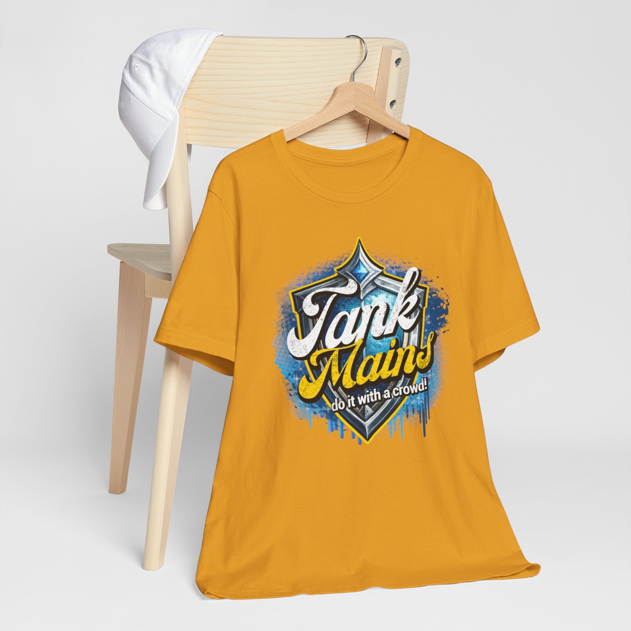 Tank Mains Gaming T‑Shirt — "Do It With a Crowd" Retro Esports Tee