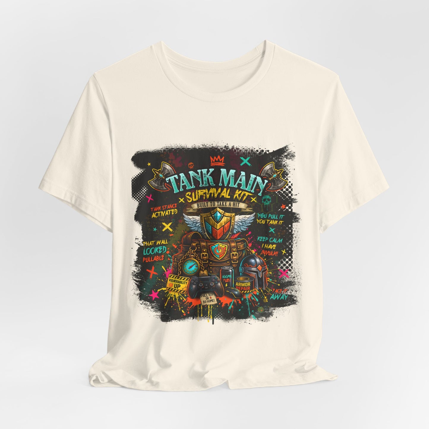 Tank Main Survival Kit – MMORPG Gamer T-Shirt