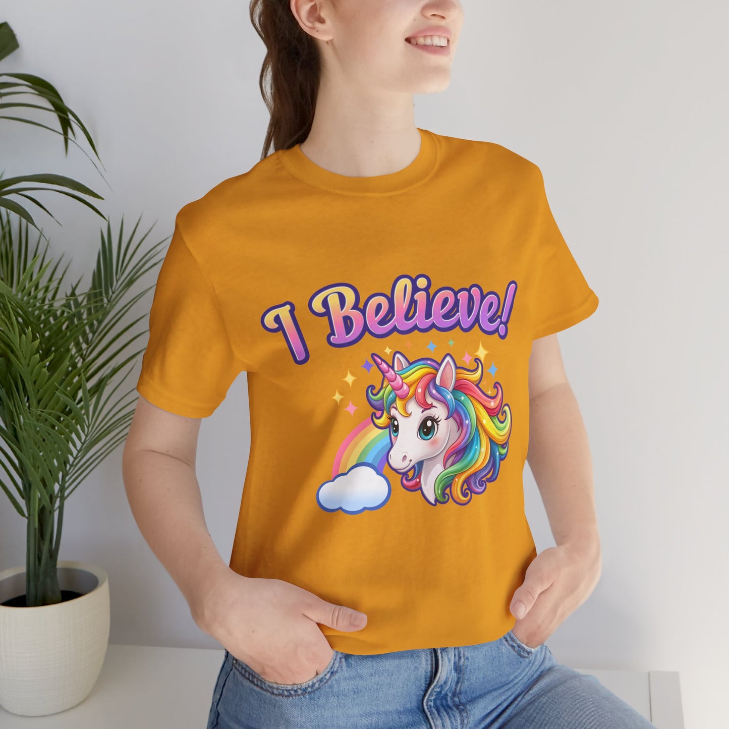 I Believe! Unicorn Fantasy T-Shirt | Magical Rainbow Mythical Creature Graphic Tee