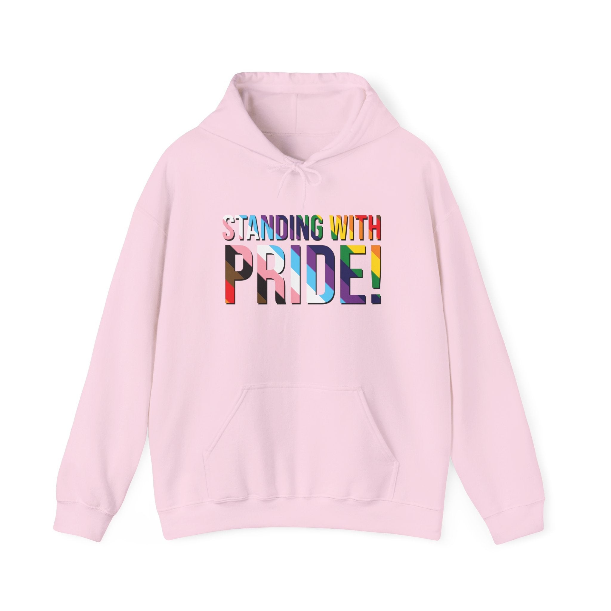 Standing With Pride Hoodie — Rainbow LGBTQ+ Ally Sweatshirt