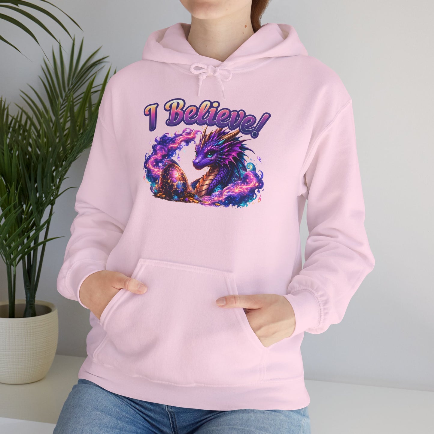 I Believe! Dragon Hoodie | Magical Fantasy Dragon Egg Mythical Creature Pullover
